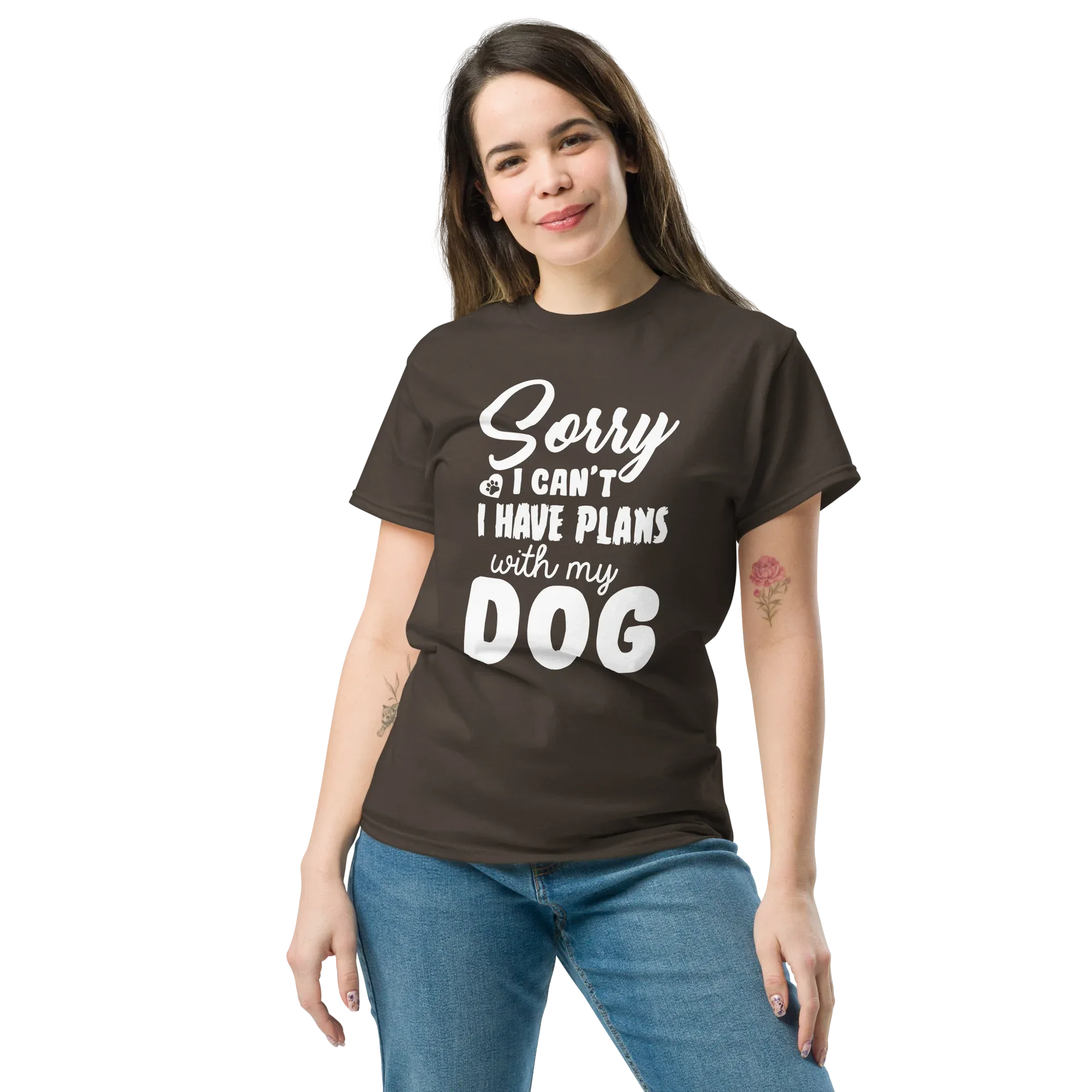 WITH MY DOG unisex t-shirt - - Dogs t-shirt - Printoo Shop
