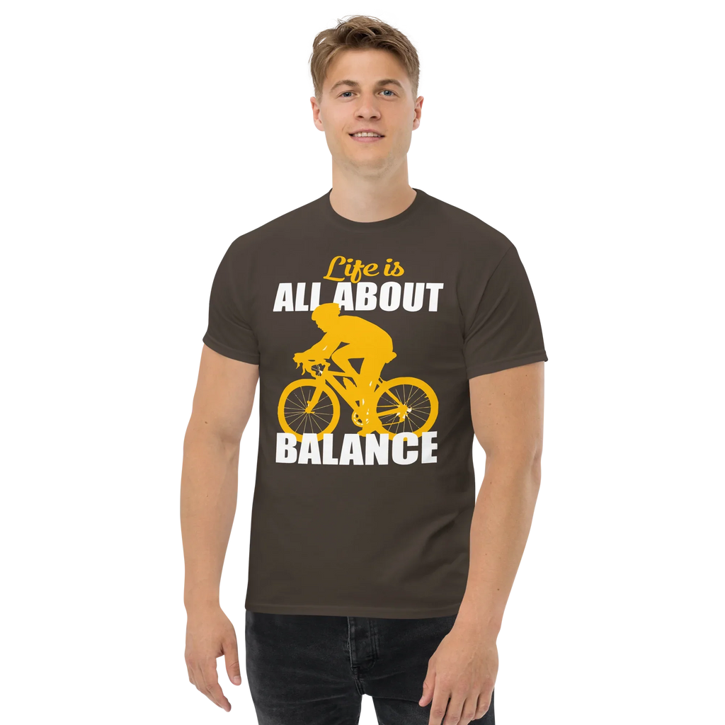 BALANCED LIFE unisex t-shirt - Printoo Shop - - bicycle, t-shirt, unisex, Unisex Classic Tee | Gildan 5000