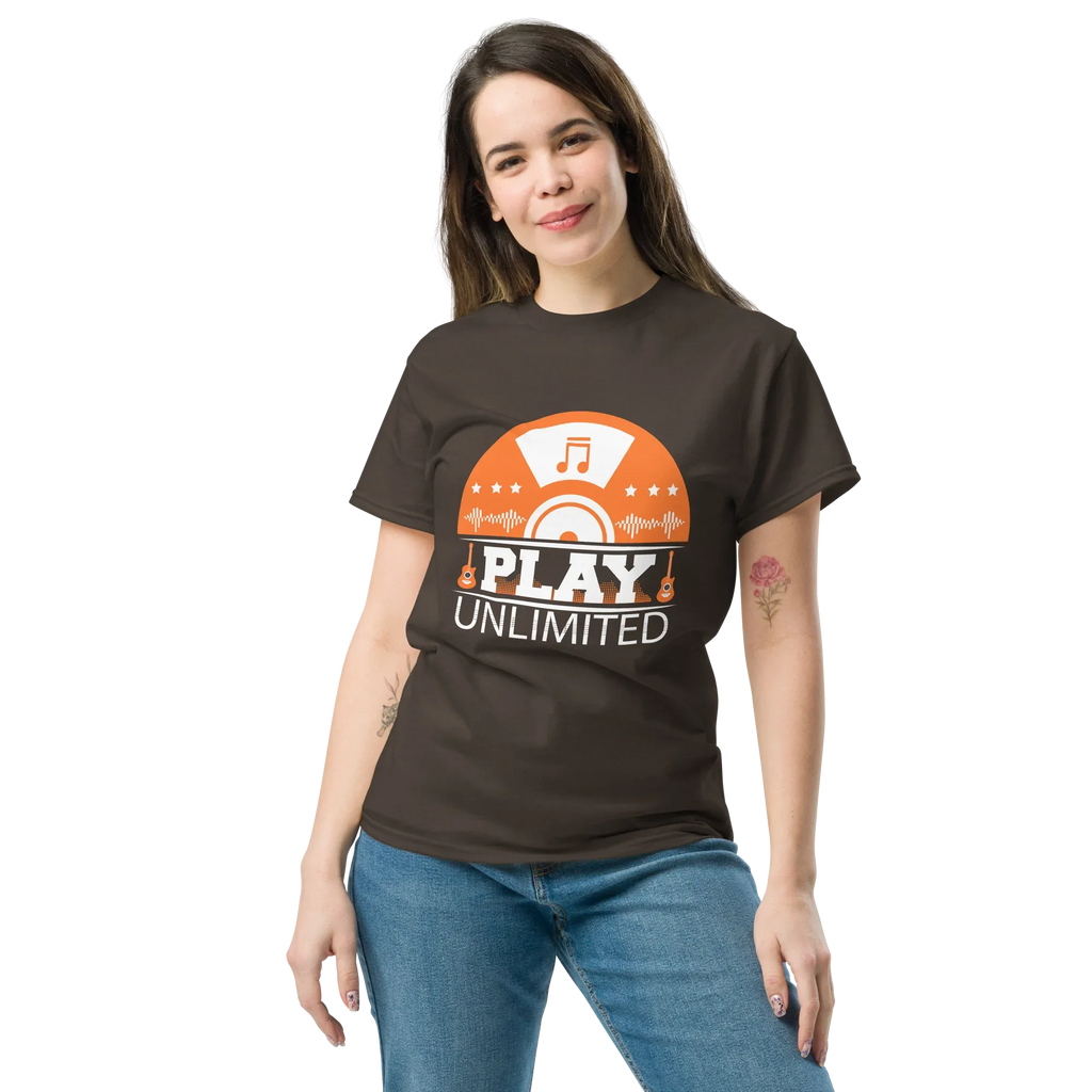 PLAY UNLIMITED unisex t-shirt - - Music t-shirts - Printoo Shop
