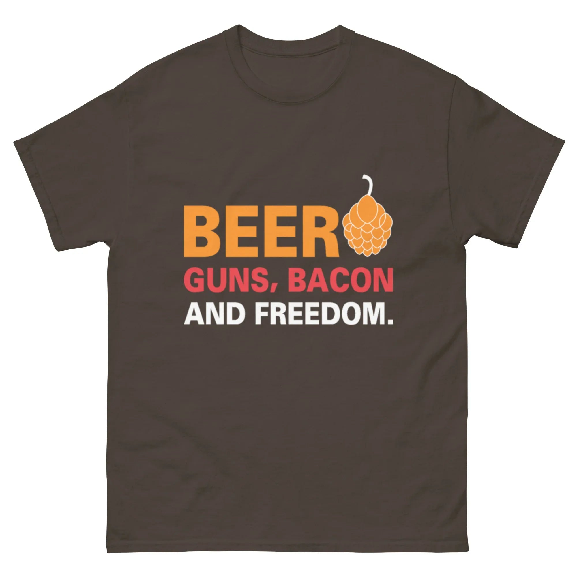 BEER GUNS BACON AND FREEDOM unisex t-shirt - Printoo Shop - - Alcohol, beer, t-shirt, unisex, Unisex Classic Tee | Gildan 5000