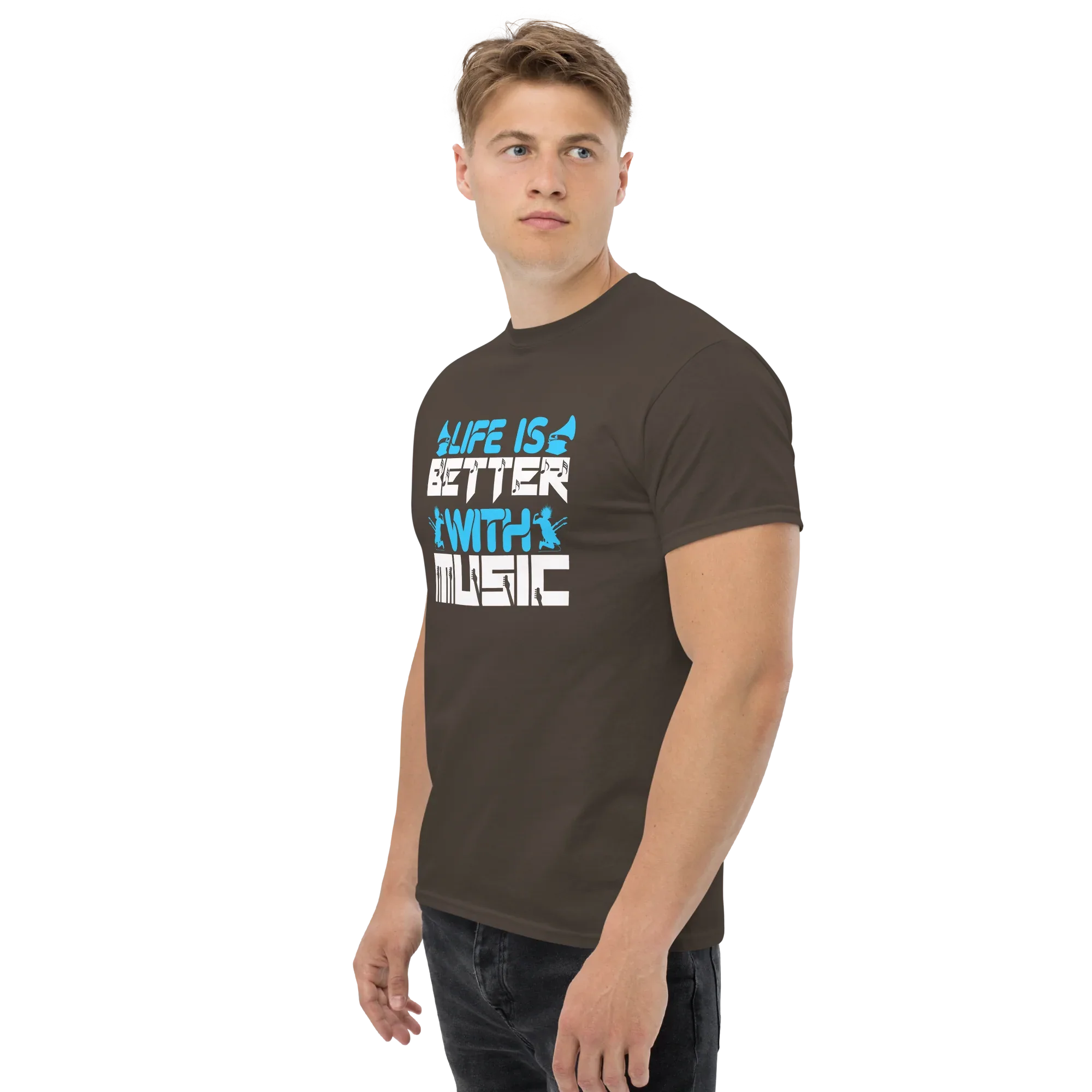 LIFE IS BETTER WITH MUSICR unisex t-shirt - - Music t-shirts - Printoo Shop