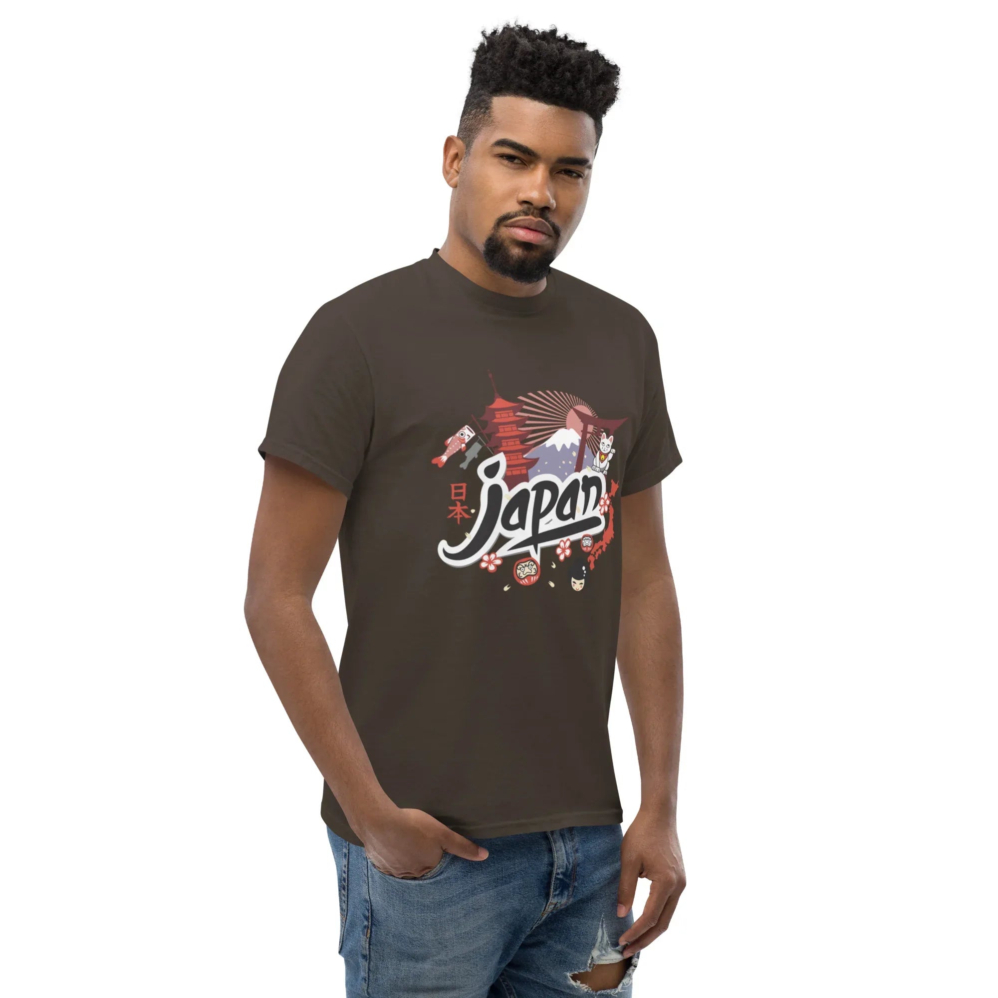 JAPAN HERITAGE ART men’s t-shirt - Dark Chocolate / S - Printoo Shop - 6295336_15837