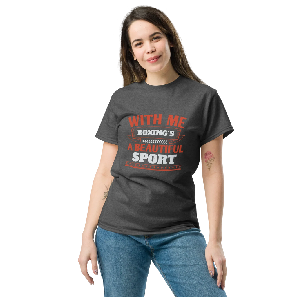 BOXING IS BEAUTIFUL unisex t-shirt - Printoo Shop - - boxing, Regular fit, t-shirt, unisex, Unisex Classic Tee | Gildan 5000