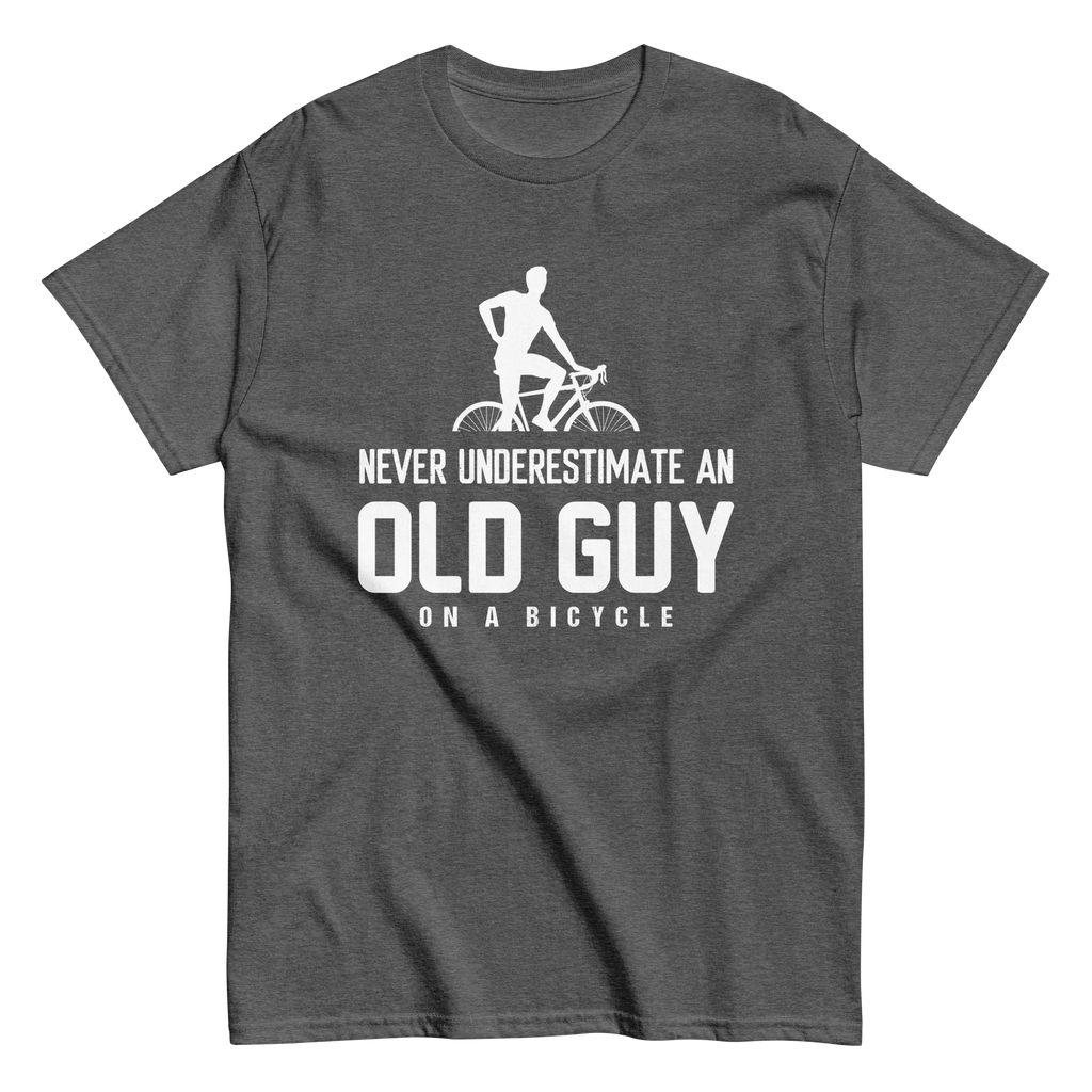 OLD GUY ON A BICYCLE unisex t-shirt - - Bicycle t-shirts - Printoo Shop