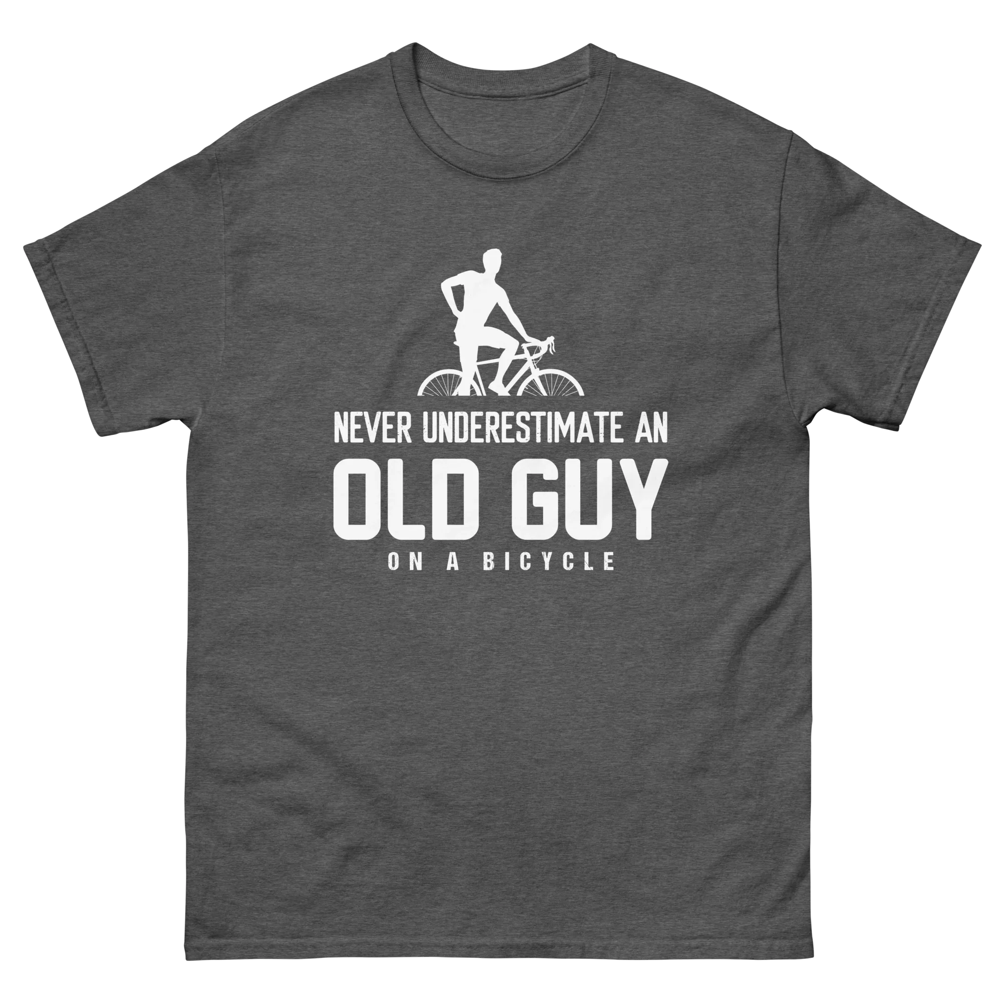 OLD GUY ON A BICYCLE unisex t-shirt - - Bicycle t-shirts - Printoo Shop