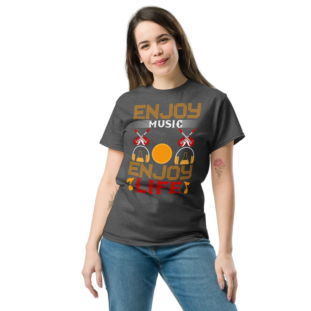 ENJOY MUSIC ENJOY LIFE unisex t-shirt - - Music t-shirts - Printoo Shop