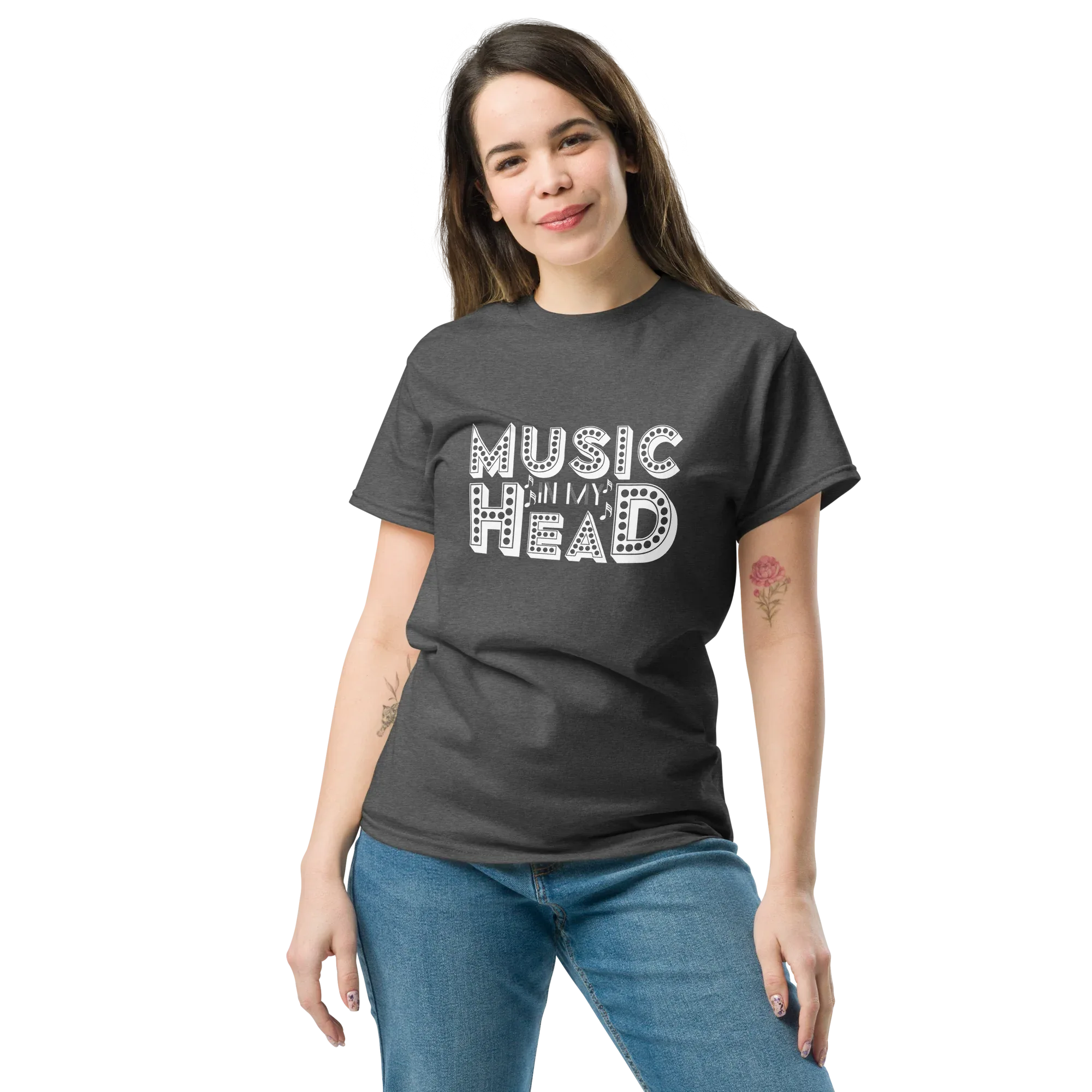 MUSIC IN MY HEAD unisex t-shirt - - Music t-shirts - Printoo Shop