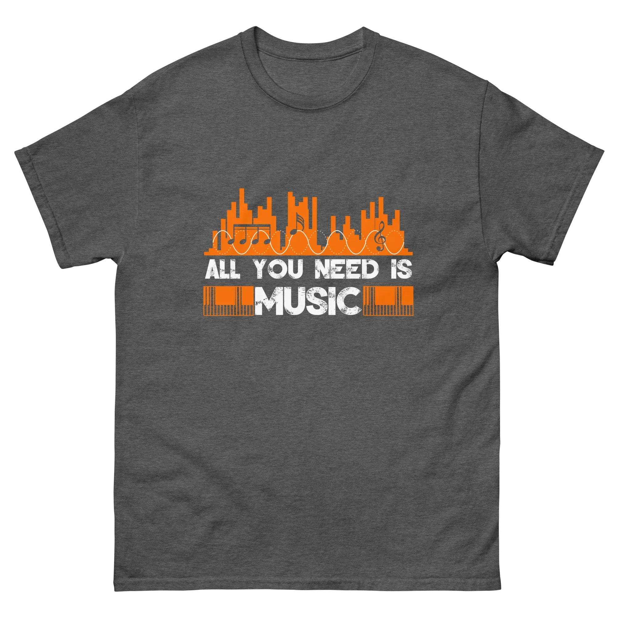 ALL YOU NEED IS MUSIC unisex t-shirt - Printoo Shop - - 041.png, Music t-shirt, t-shirt, unisex, Unisex Classic Tee | Gildan 5000