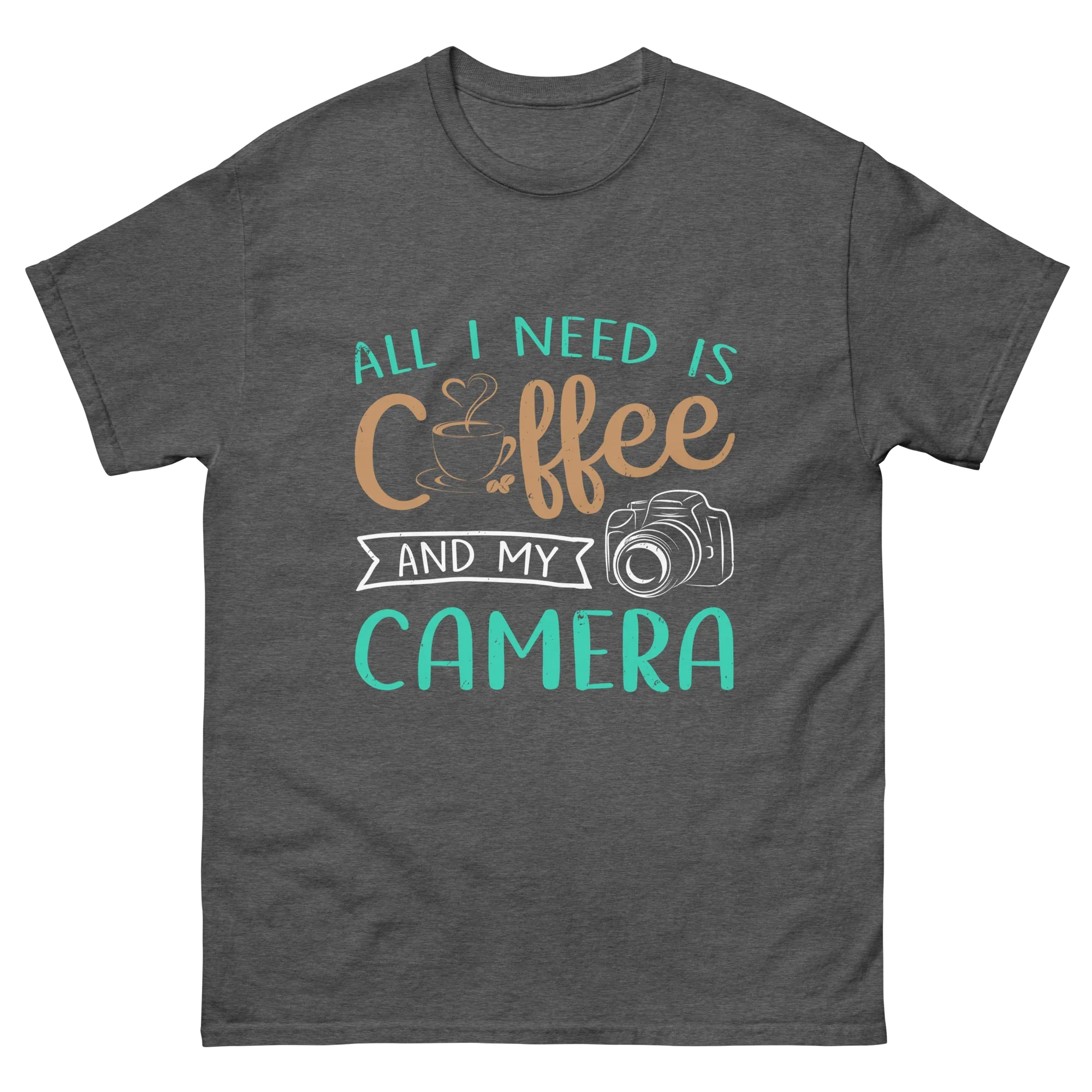 COFFEE AND CAMERA unisex t-shirt - Printoo Shop - - t-shirt, unisex, Unisex Classic Tee | Gildan 5000