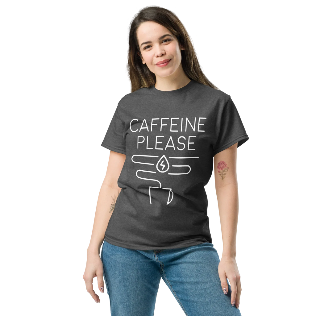 CAFFEINE PLEASE unisex t-shirt - Printoo Shop - - t-shirt, unisex, Unisex Classic Tee | Gildan 5000