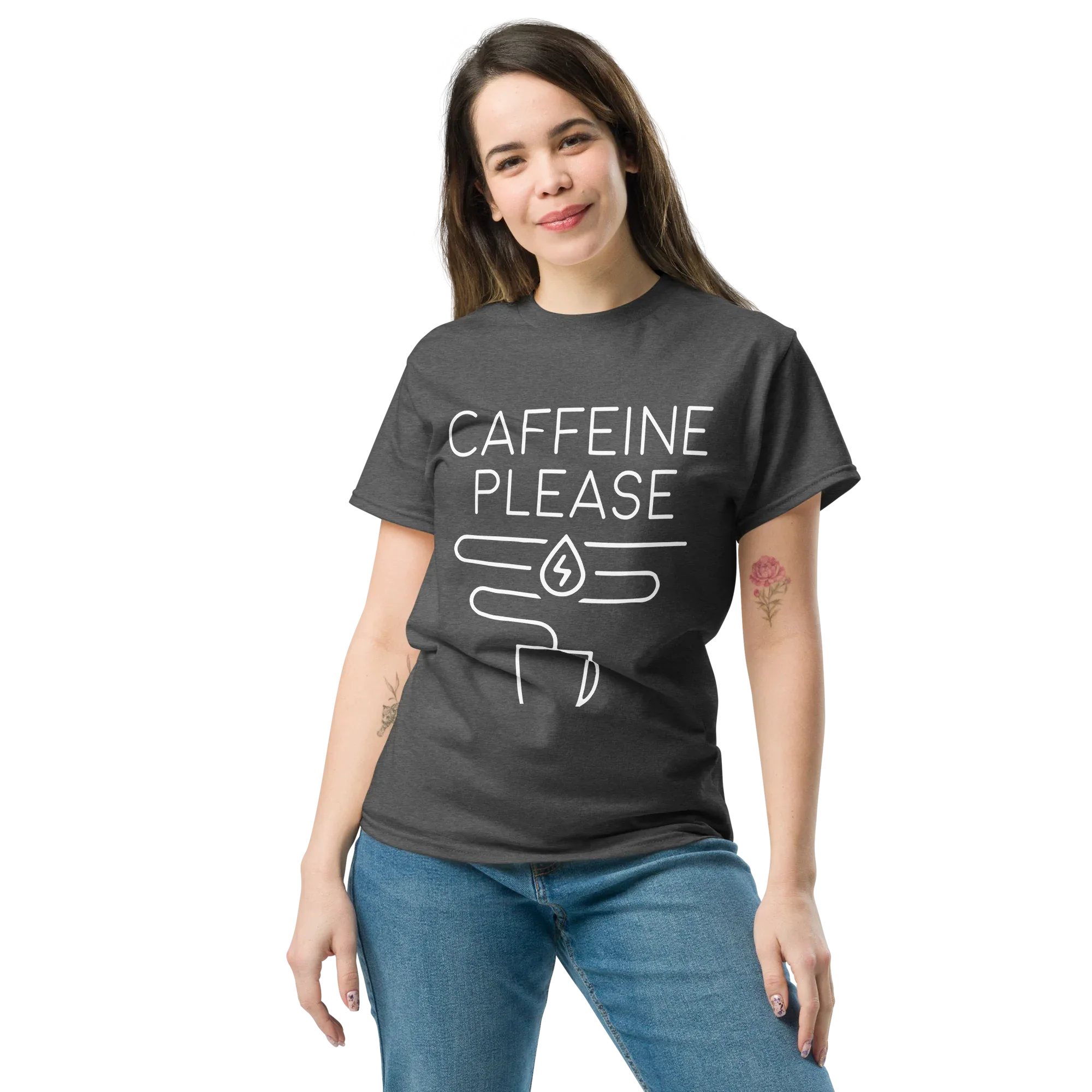 CAFFEINE PLEASE unisex t-shirt - Printoo Shop - - t-shirt, unisex, Unisex Classic Tee | Gildan 5000