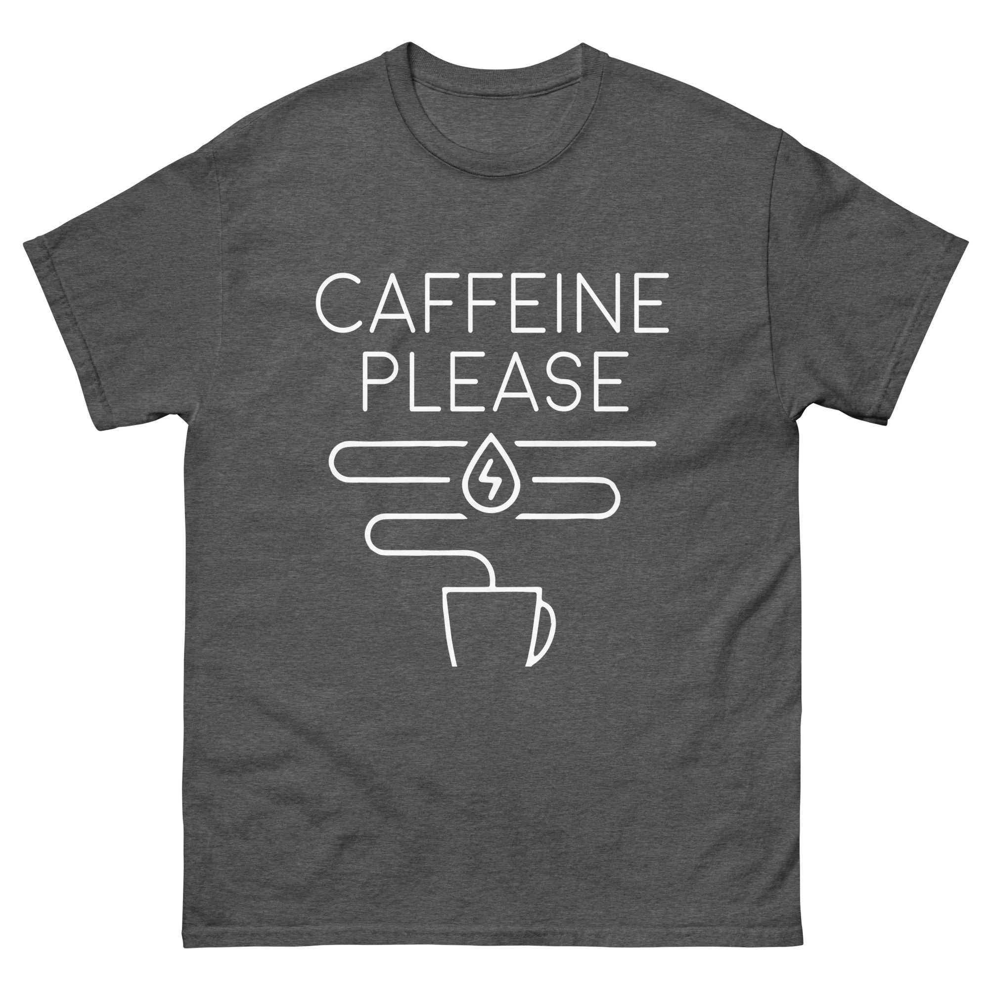 CAFFEINE PLEASE unisex t-shirt - Printoo Shop - - t-shirt, unisex, Unisex Classic Tee | Gildan 5000