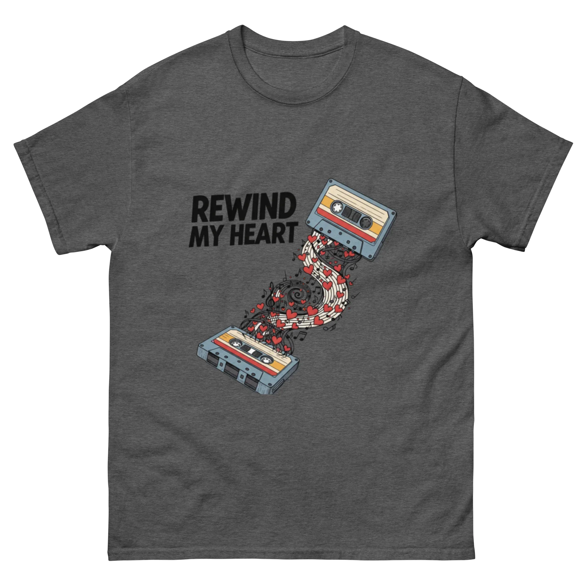I REWIND MY HEART unisex t-shirt - Printoo Shop - - Music t-shirt, Retro & Synthwave T-Shirts, t-shirt, unisex, Unisex Classic Tee | Gildan 5000