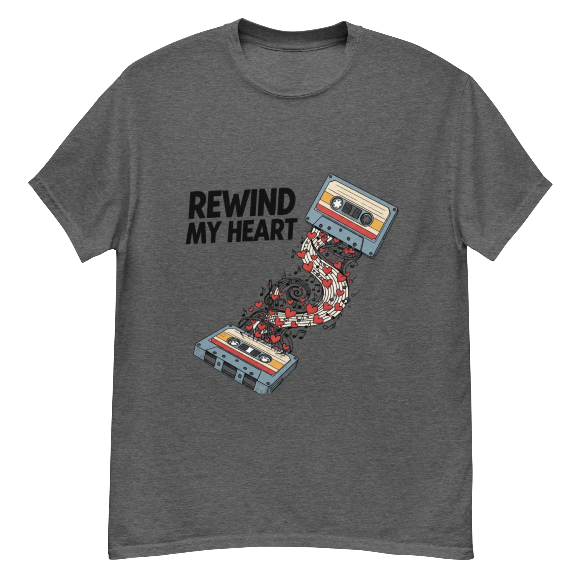 I REWIND MY HEART unisex t-shirt - Printoo Shop - - Music t-shirt, Retro & Synthwave T-Shirts, t-shirt, unisex, Unisex Classic Tee | Gildan 5000