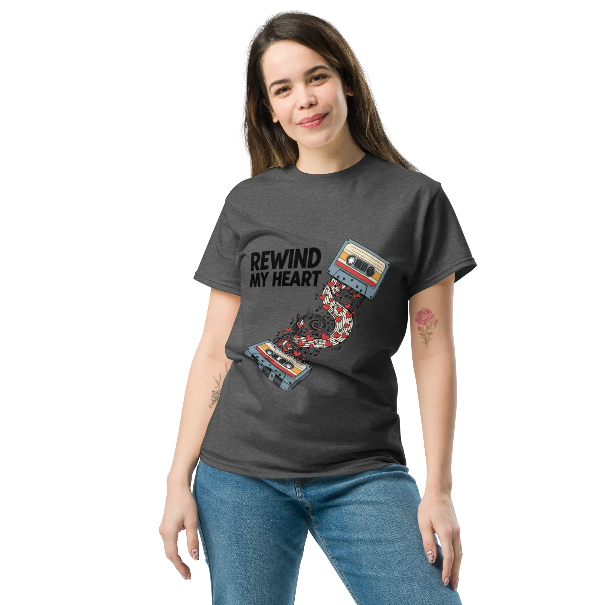 I REWIND MY HEART unisex t-shirt - Printoo Shop - - Music t-shirt, Retro & Synthwave T-Shirts, t-shirt, unisex, Unisex Classic Tee | Gildan 5000