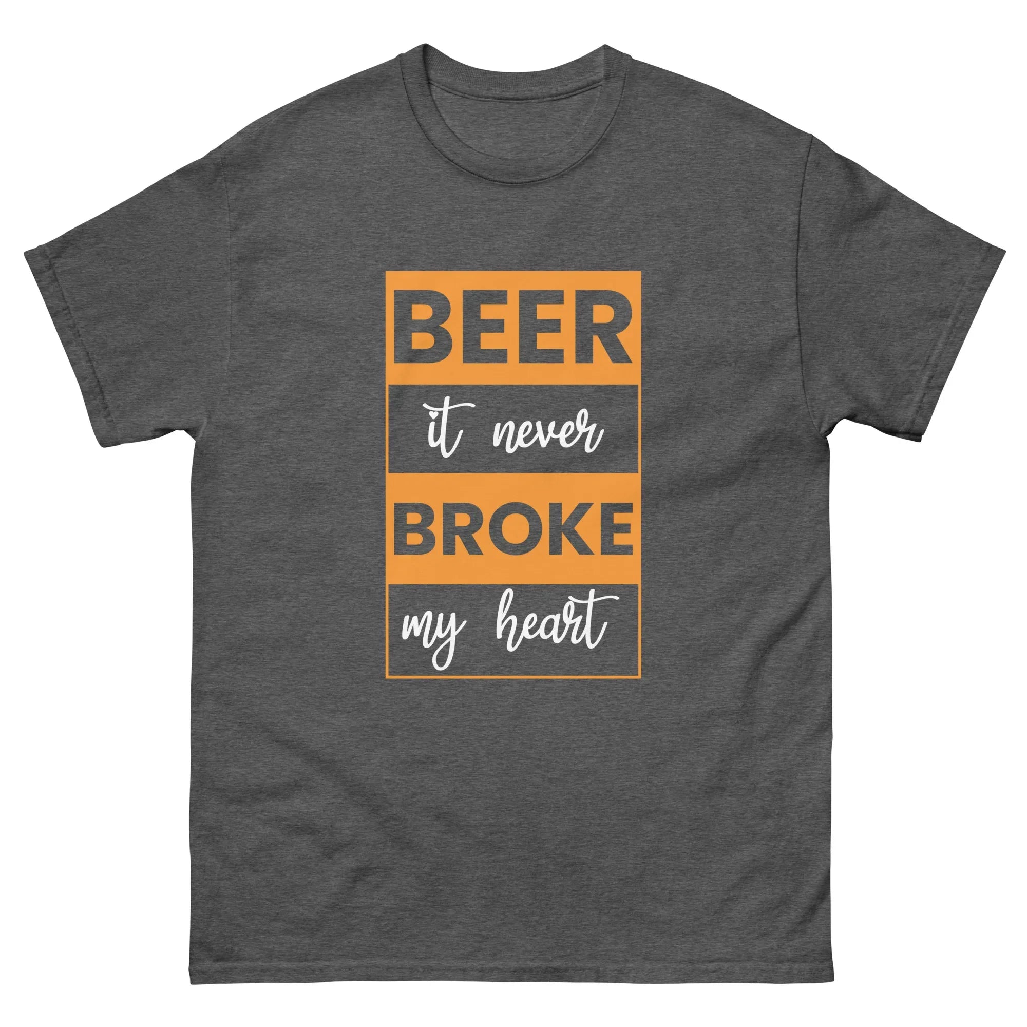 BEER NEVER BROKE MY HEART unisex t-shirt - Printoo Shop - - Alcohol, beer, t-shirt, unisex, Unisex Classic Tee | Gildan 5000