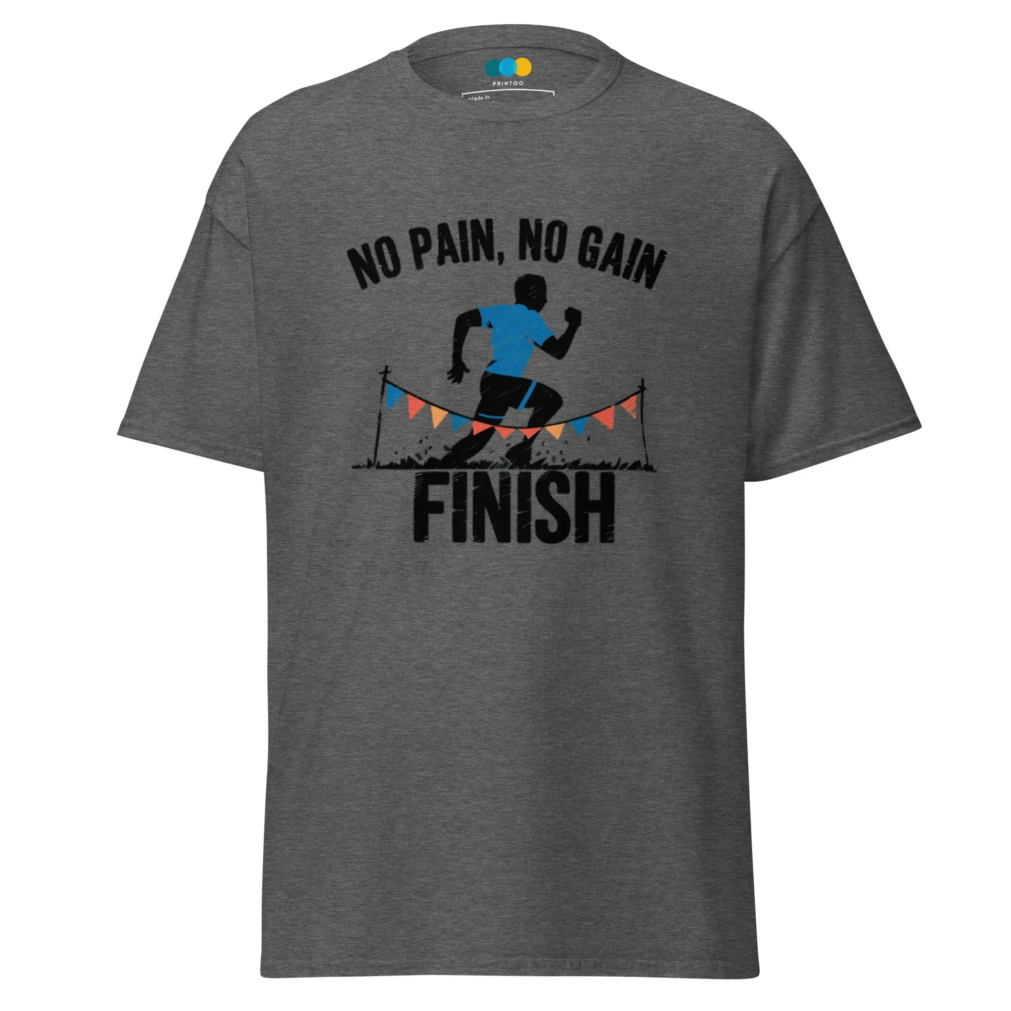 FINISH LINE VICTORY men’s t-shirt - Dark Heather / S - Printoo Shop - 6489722_15843