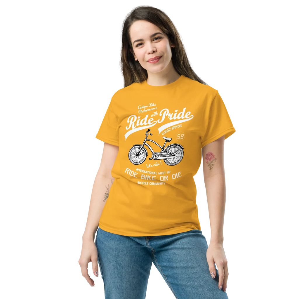 RIDE PRIDE unisex t-shirt - - Bicycle t-shirts - Printoo Shop