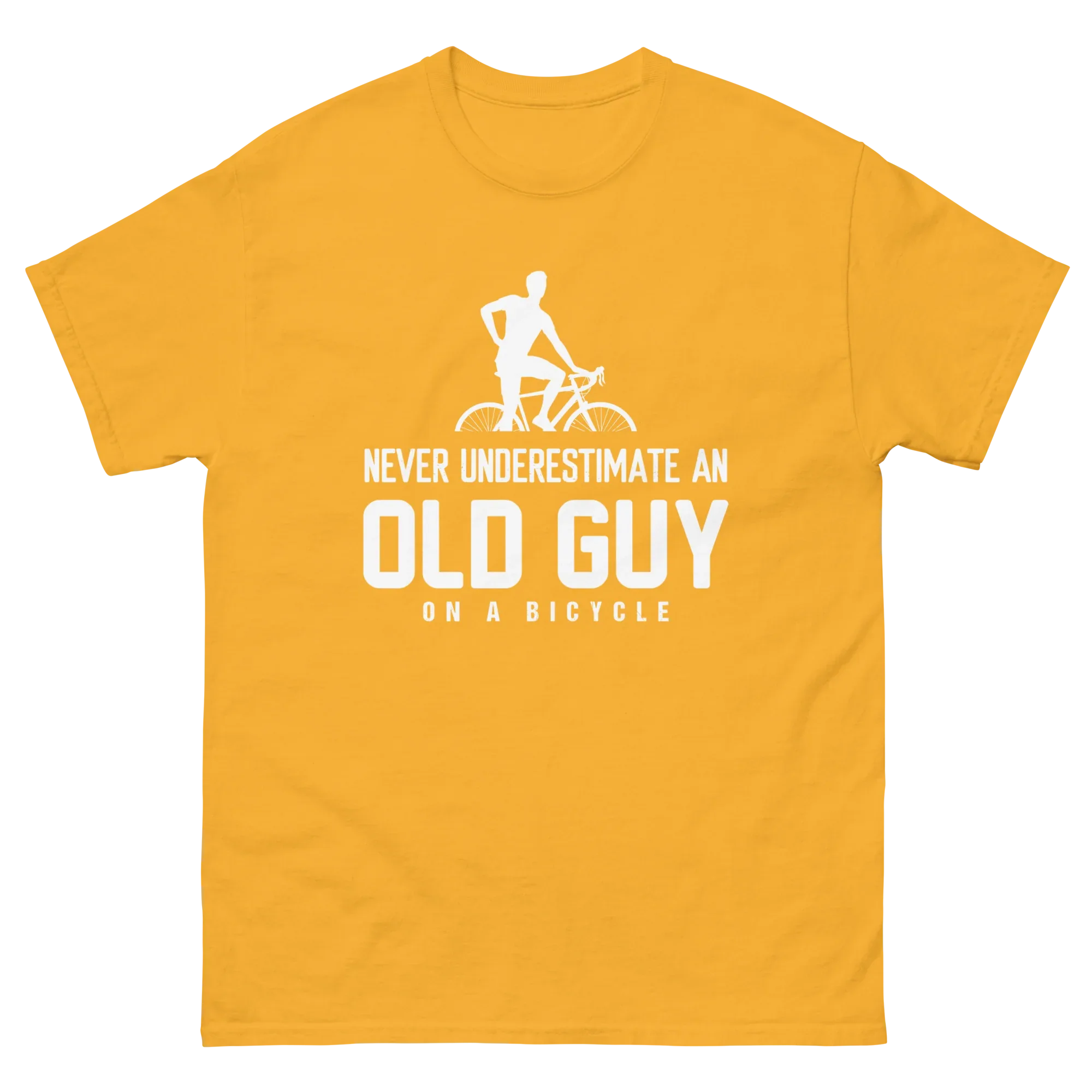 OLD GUY ON A BICYCLE unisex t-shirt - - Bicycle t-shirts - Printoo Shop