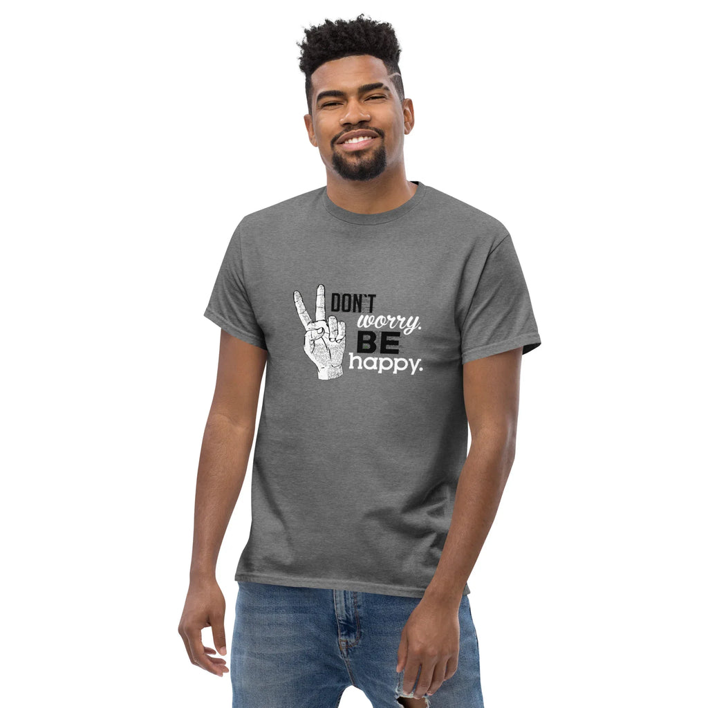 POSITIVE VIBES PEACE men’s t-shirt - Sapphire / S - Printoo Shop - 1343826_21659