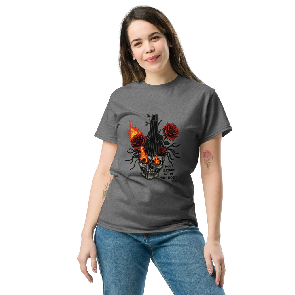 ROCK GROWS IN THE SHADOWS unisex t-shirt - - - Printoo Shop