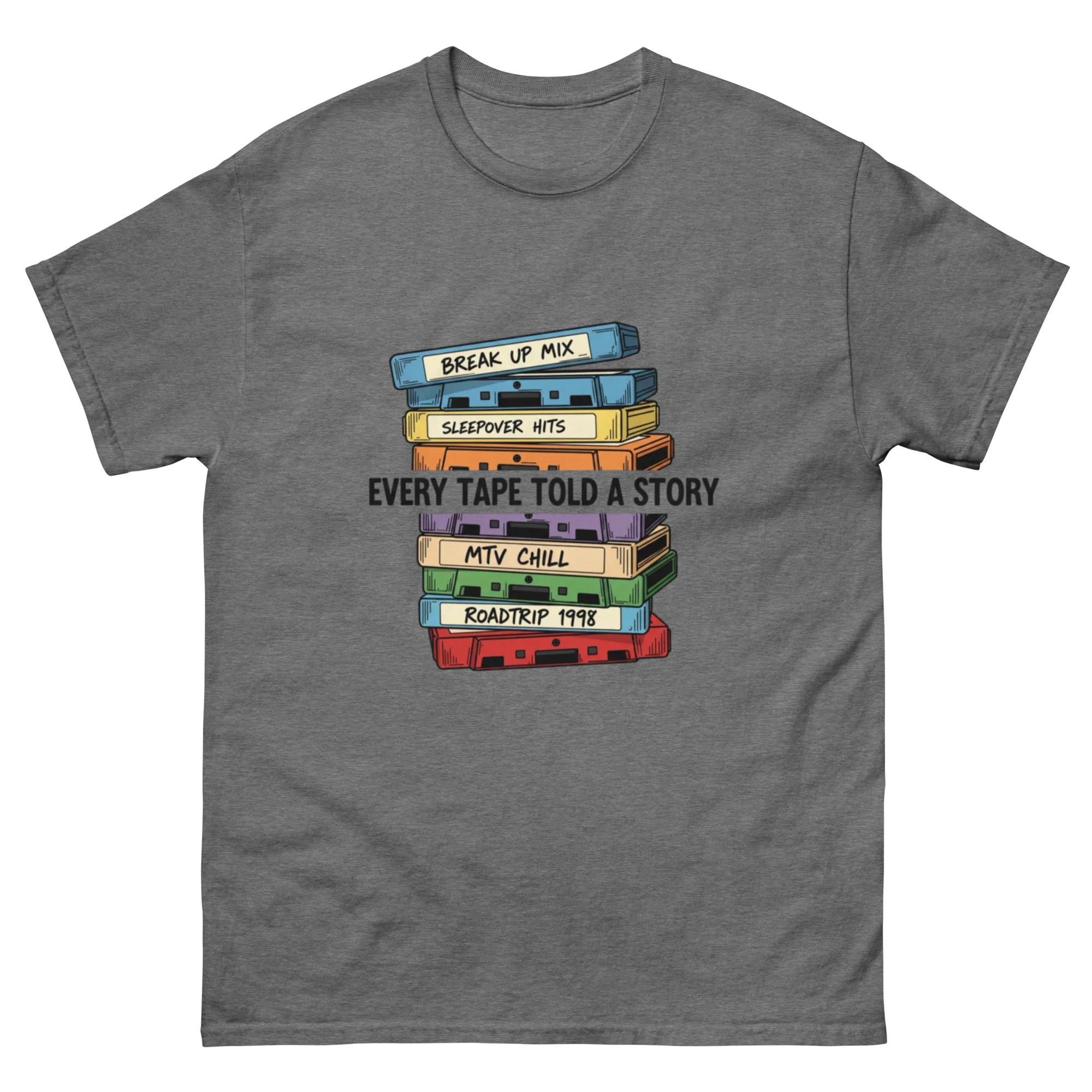 VINTAGE MUSIC CASSETTE unisex t-shirt - Printoo Shop - - Music t-shirt, unisex, Unisex Classic Tee | Gildan 5000