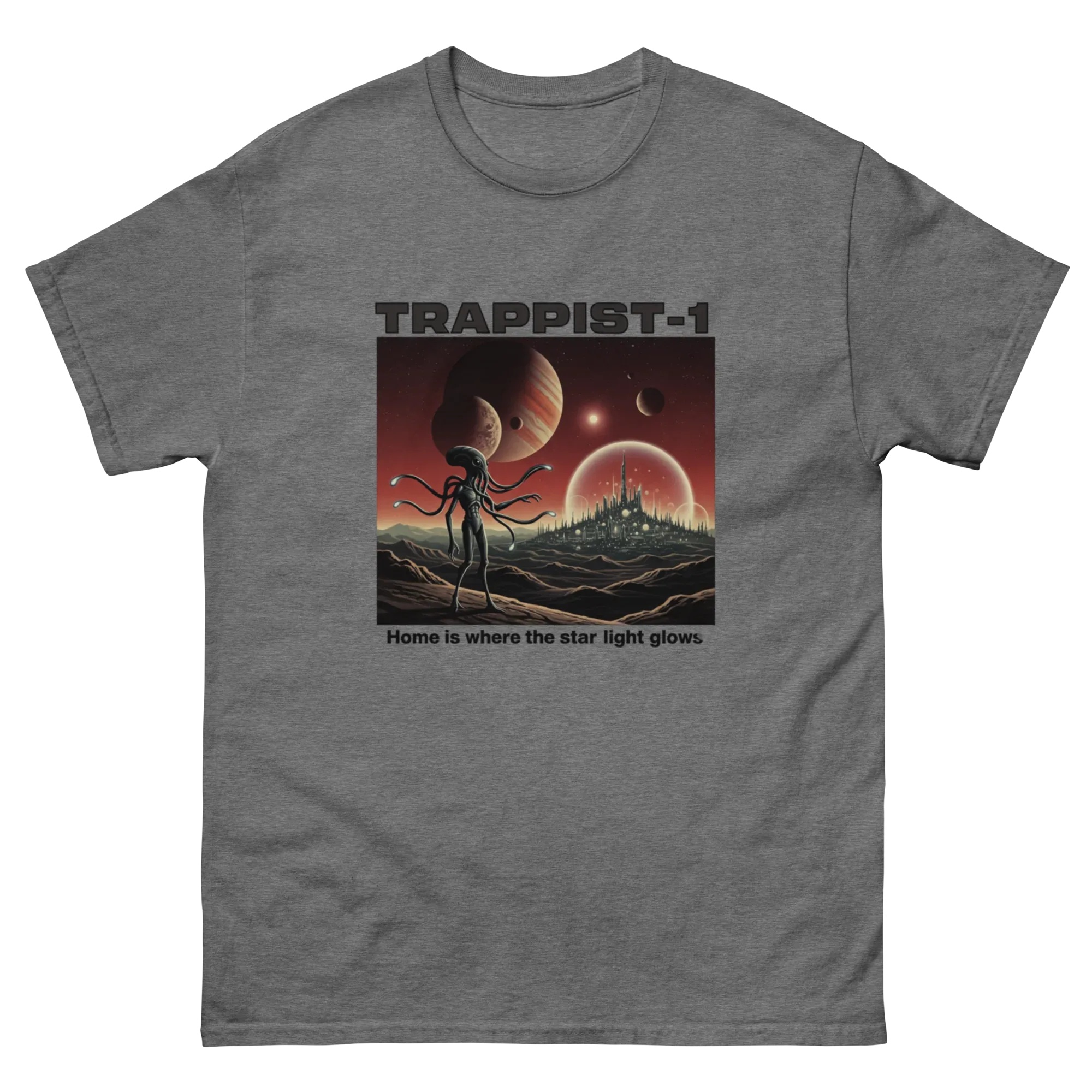 STARLIGHT HOME - TRAPPIST-1 unisex t-shirt - Printoo Shop - - Astronomy, Fantasy, t-shirt, unisex, Unisex Classic Tee | Gildan 5000