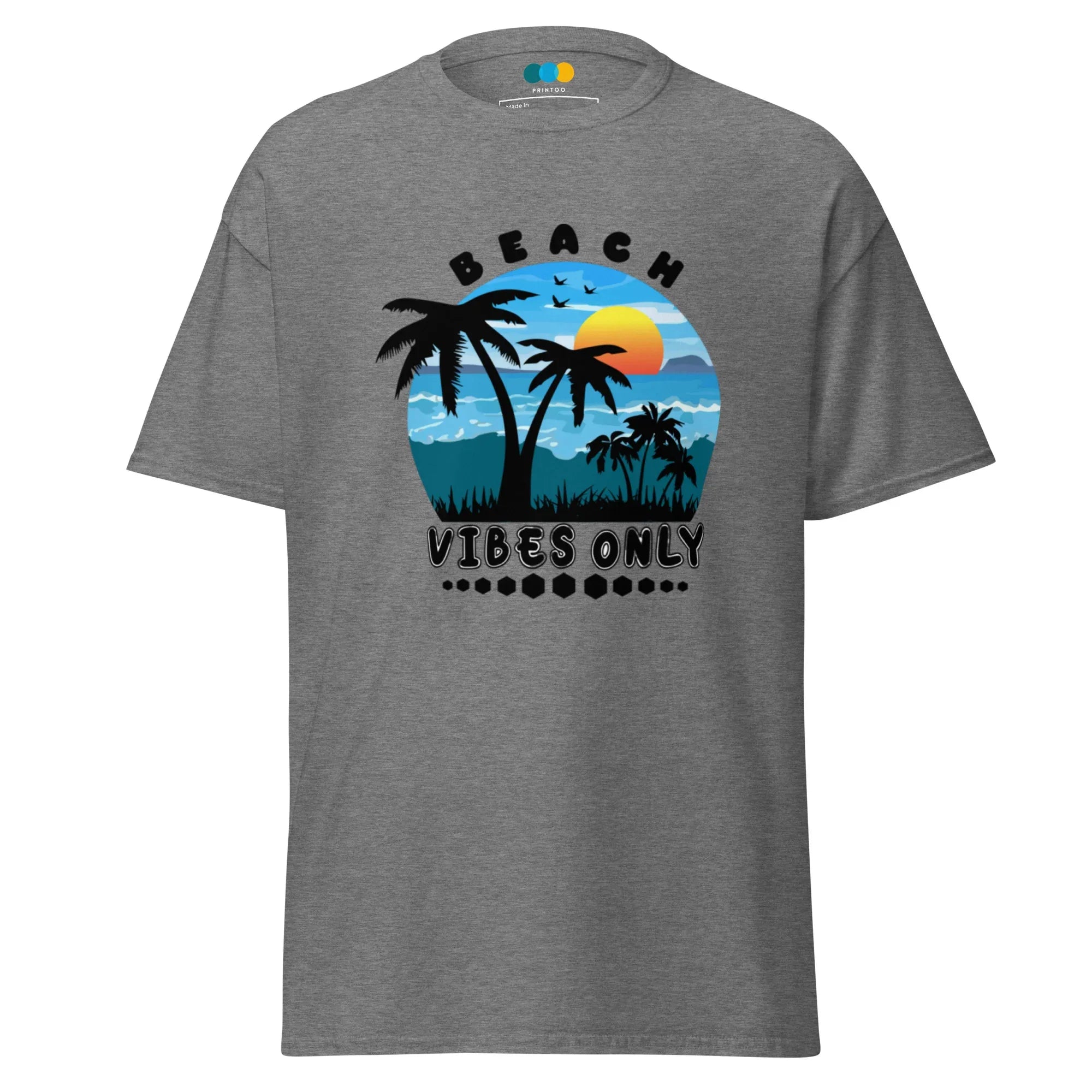 BEACH VIBES ONLY men’s t-shirt - Sapphire / S - Printoo Shop - 5821647_21659