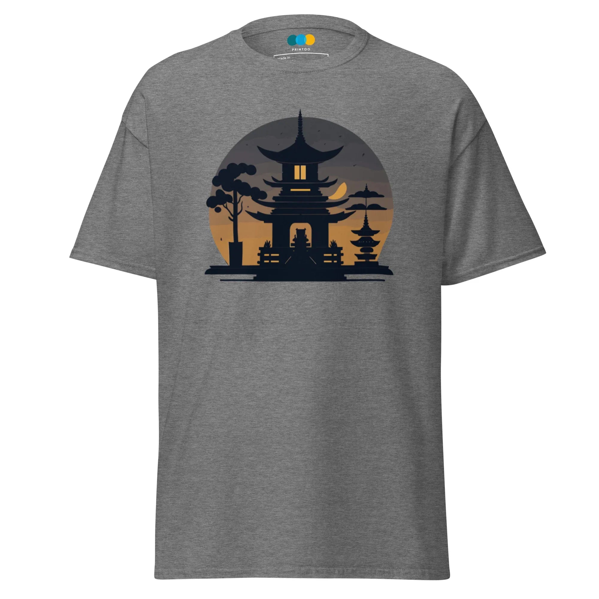 ZEN PAGODA NIGHT men’s t-shirt - Dark Chocolate / S - Printoo Shop - 2121444_15837
