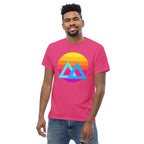 SUNSET GEOMETRY unisex t-shirt - Printoo Shop - - Retro & Synthwave T-Shirts, t-shirt, unisex, Unisex Classic Tee | Gildan 5000