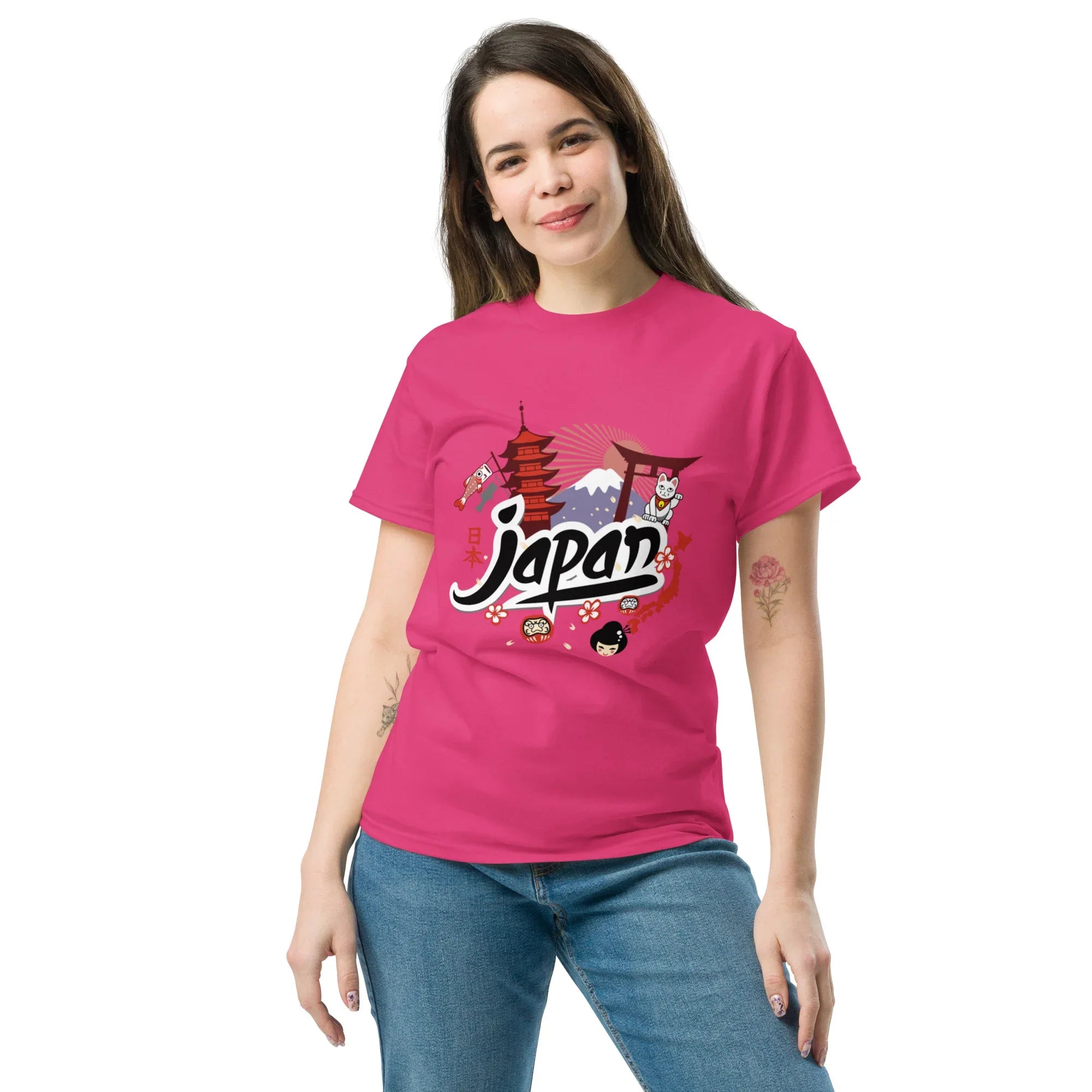 JAPAN HERITAGE ART Damen T-Shirt - Cardinal / S - Printoo Shop - 6431733_15819
