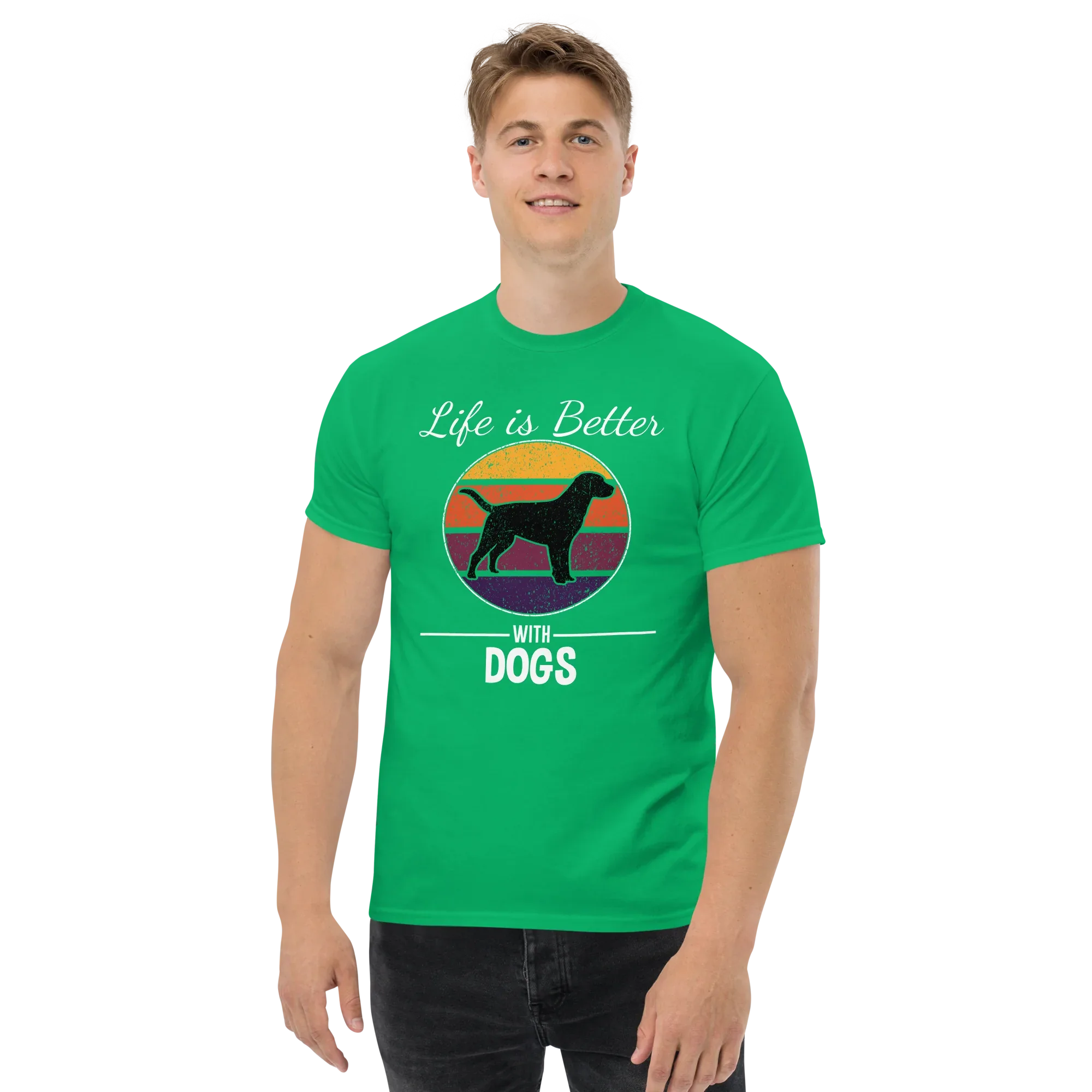 BETTER WITH DOGS unisex t-shirt - - Dogs t-shirt - Printoo Shop