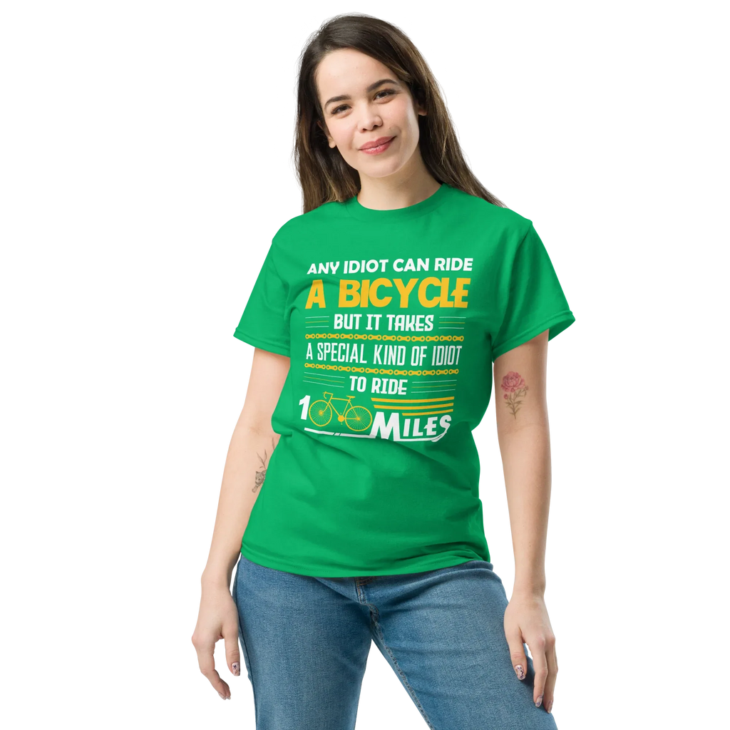 100 MILES unisex t-shirt - Printoo Shop - - bicycle, t-shirt, unisex, Unisex Classic Tee | Gildan 5000