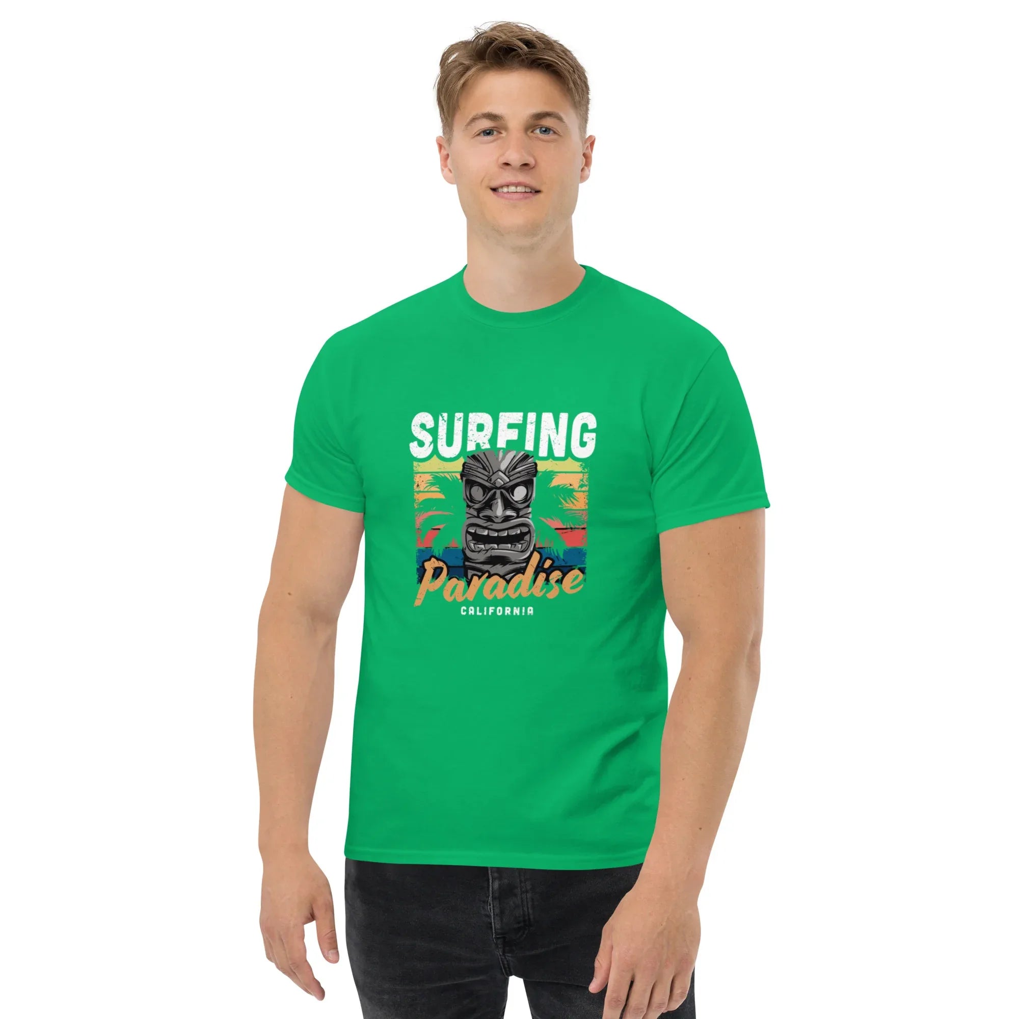 SURFING PARADISE men’s t-shirt - Sapphire / S - Printoo Shop - 8231181_21659