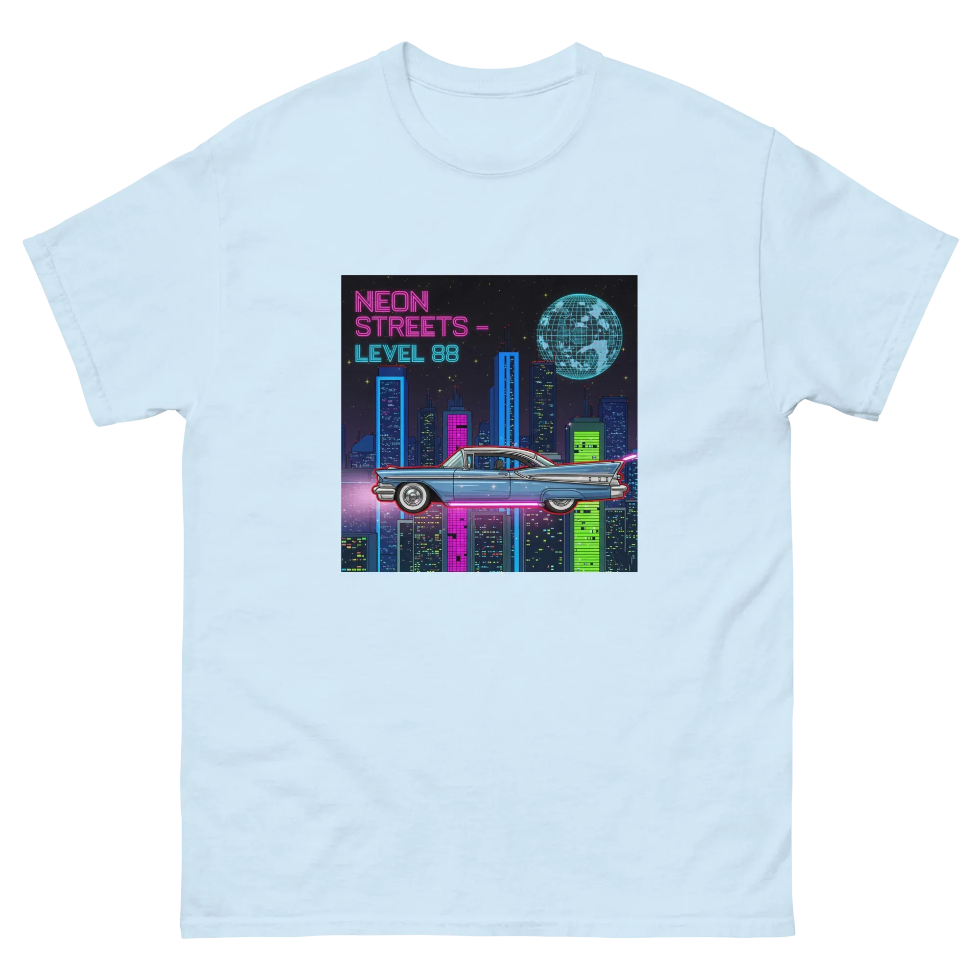 NEON STREETS unisex t-shirt - Printoo Shop - - Retro & Synthwave T-Shirts, t-shirt, unisex, Unisex Classic Tee | Gildan 5000