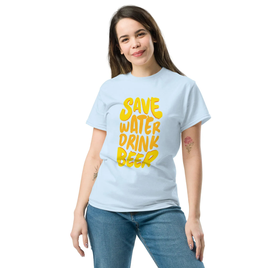 SAVE WATER DRINK BEER unisex t-shirt - - - Printoo Shop