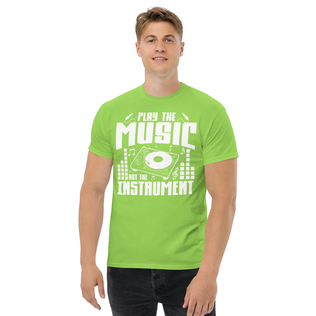 PLAY THE MUSIC NOT THE INSTRUMENT unisex t-shirt - - Music t-shirts - Printoo Shop