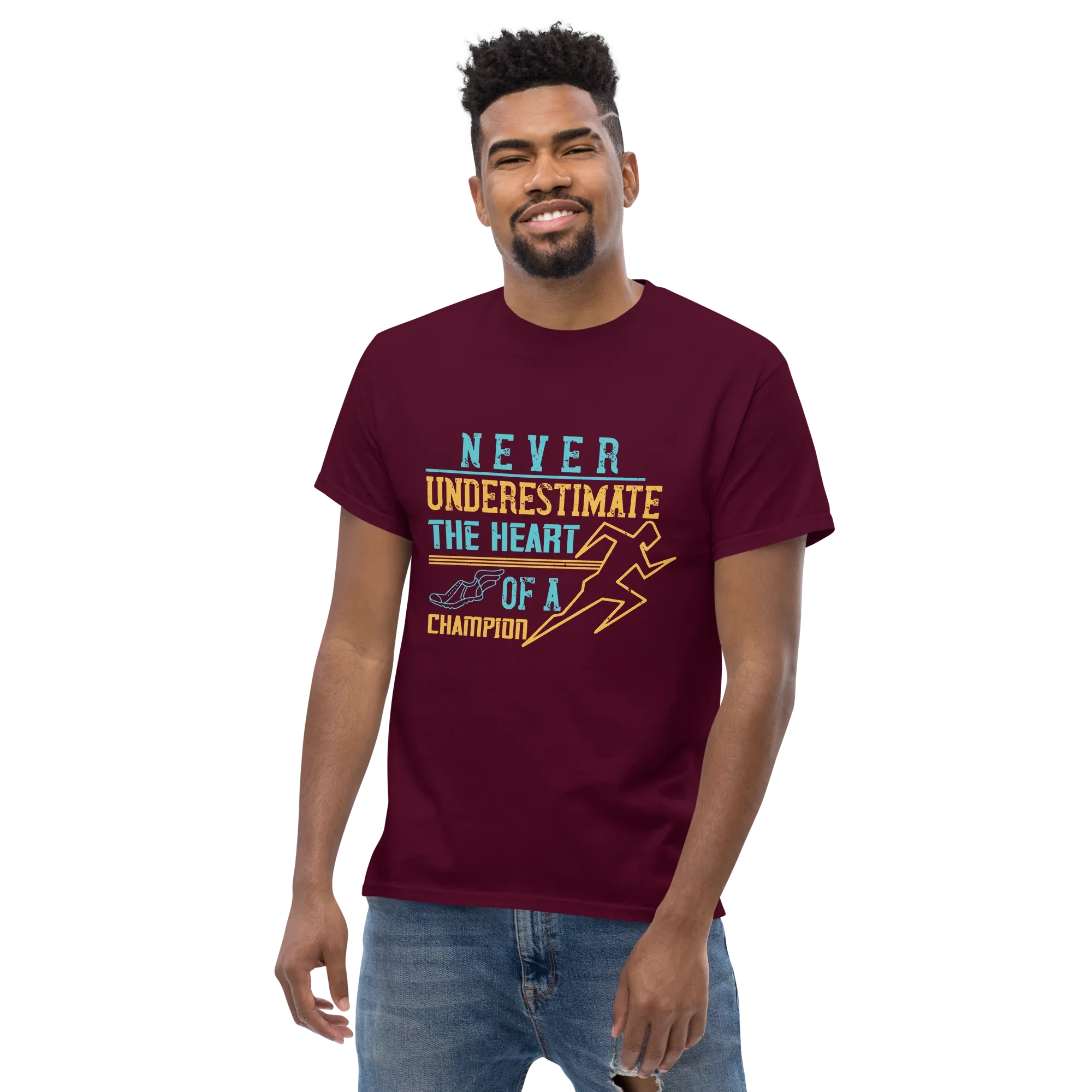 HEART OF A CHAMPION unisex t-shirt - - Running - Printoo Shop