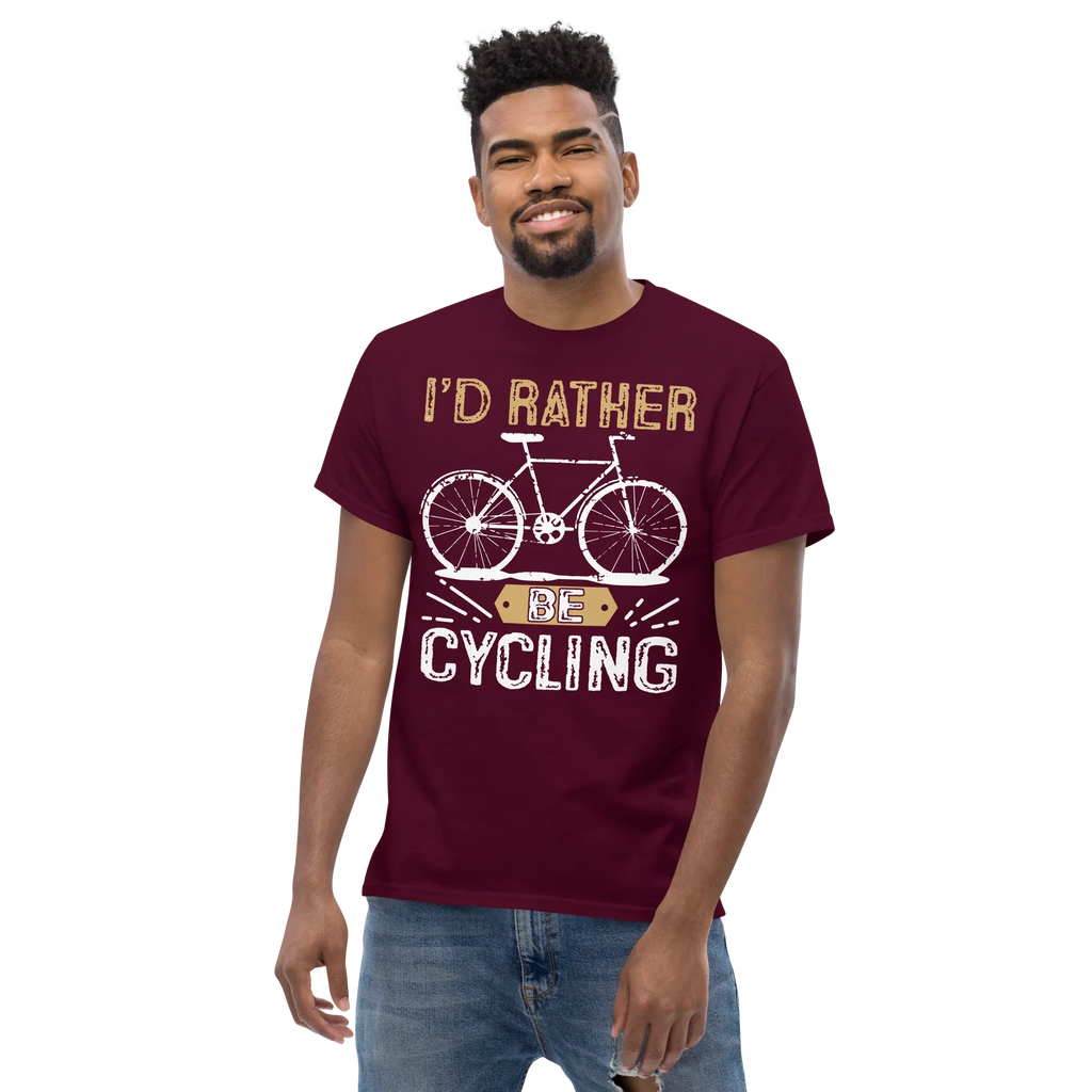 I'D RATHER BE CYCLING unisex t-shirt - - Bicycle t-shirts - Printoo Shop