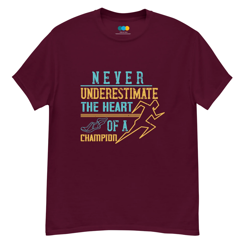 HEART OF A CHAMPION unisex t-shirt - - Running - Printoo Shop