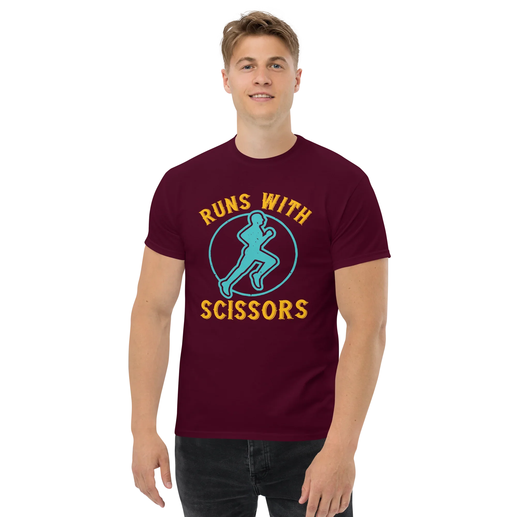 RUNS /w SCISSORS unisex t-shirt - - Running - Printoo Shop
