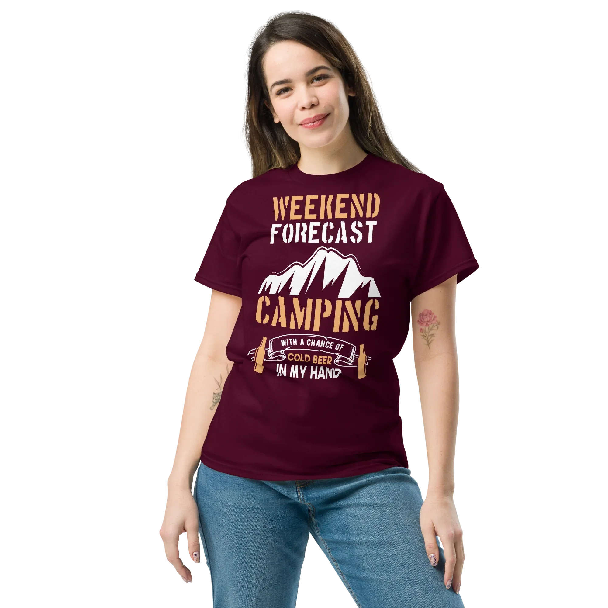 WEEKEND FORECAST unisex t-shirt - - Camping & Outdoor t-shirts - Printoo Shop