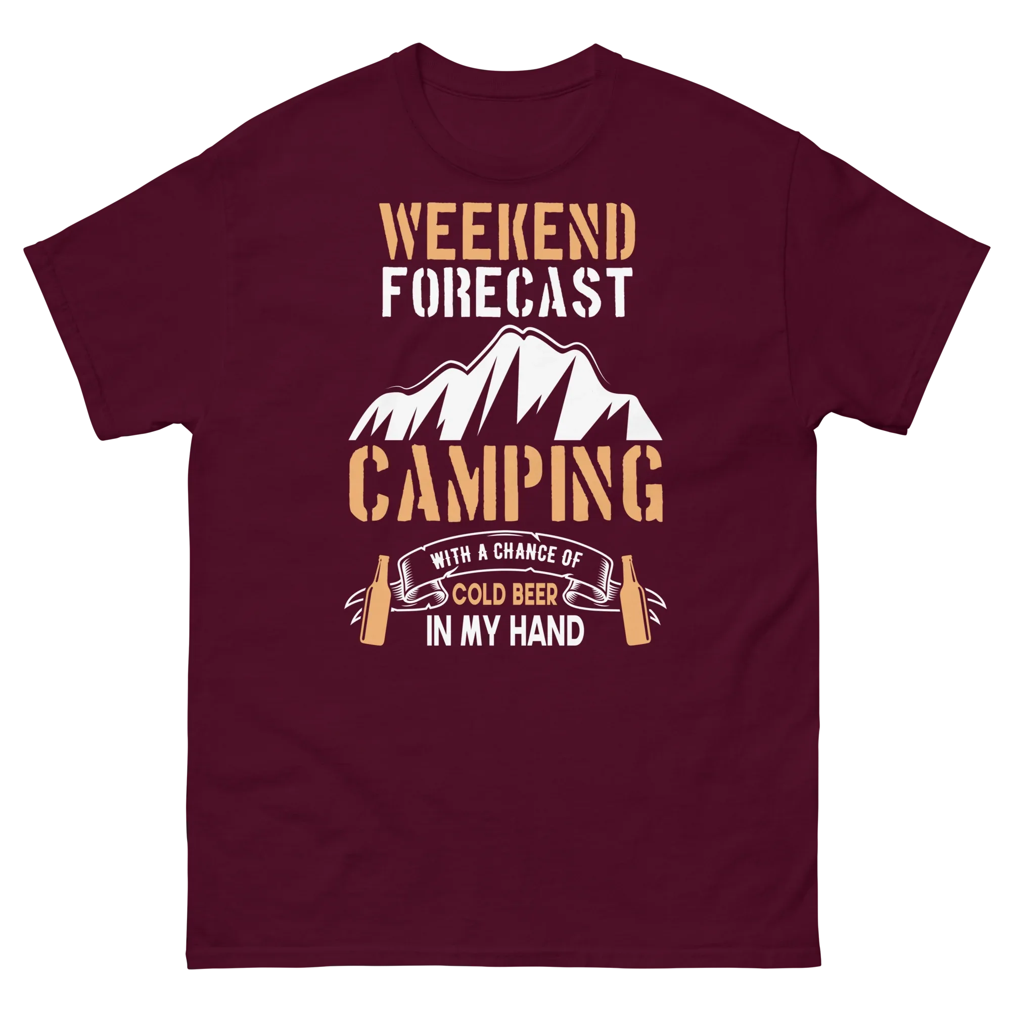 WEEKEND FORECAST unisex t-shirt - - Camping & Outdoor t-shirts - Printoo Shop