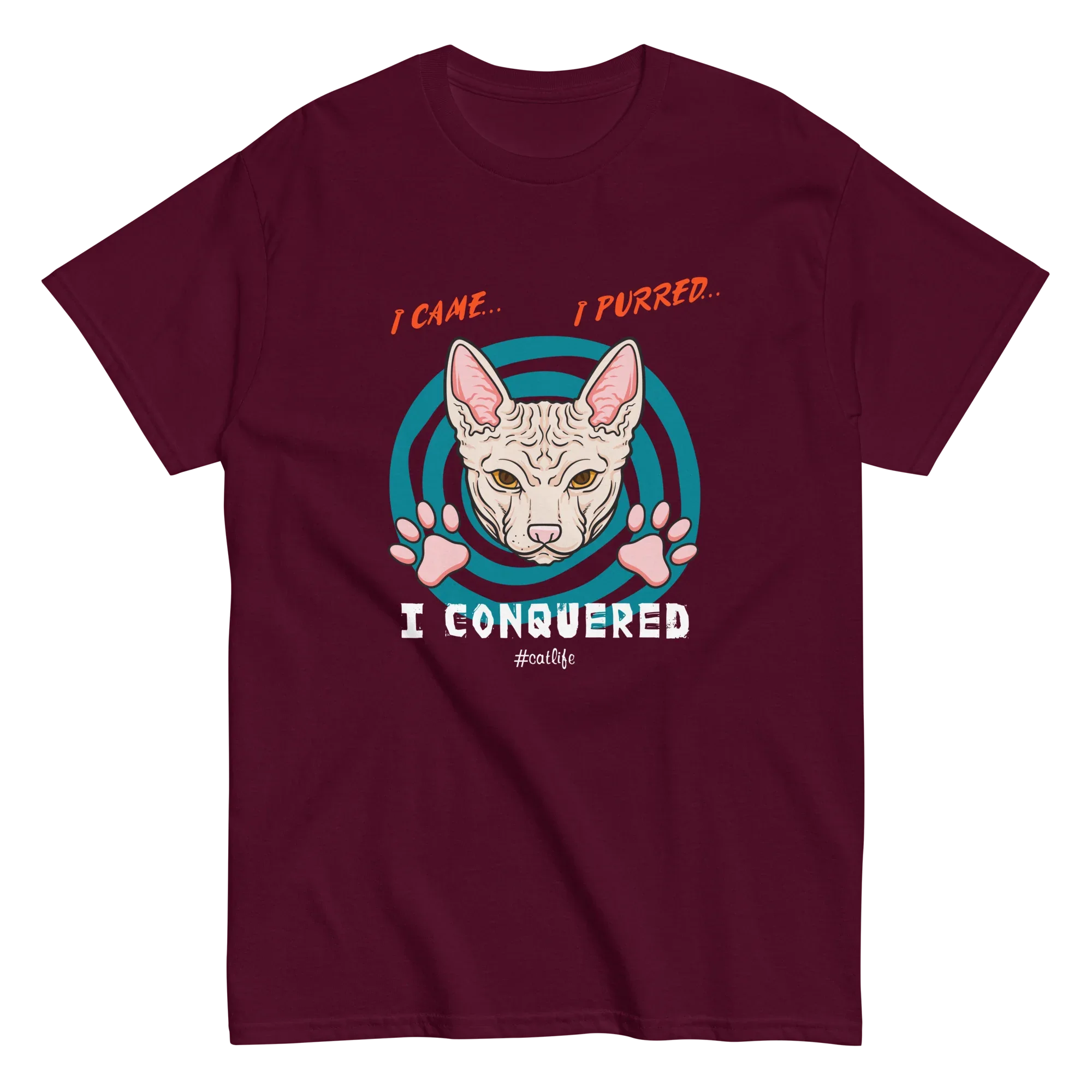I CONQUERED CAT unisex t-shirt - - Cat t-shirts - Printoo Shop