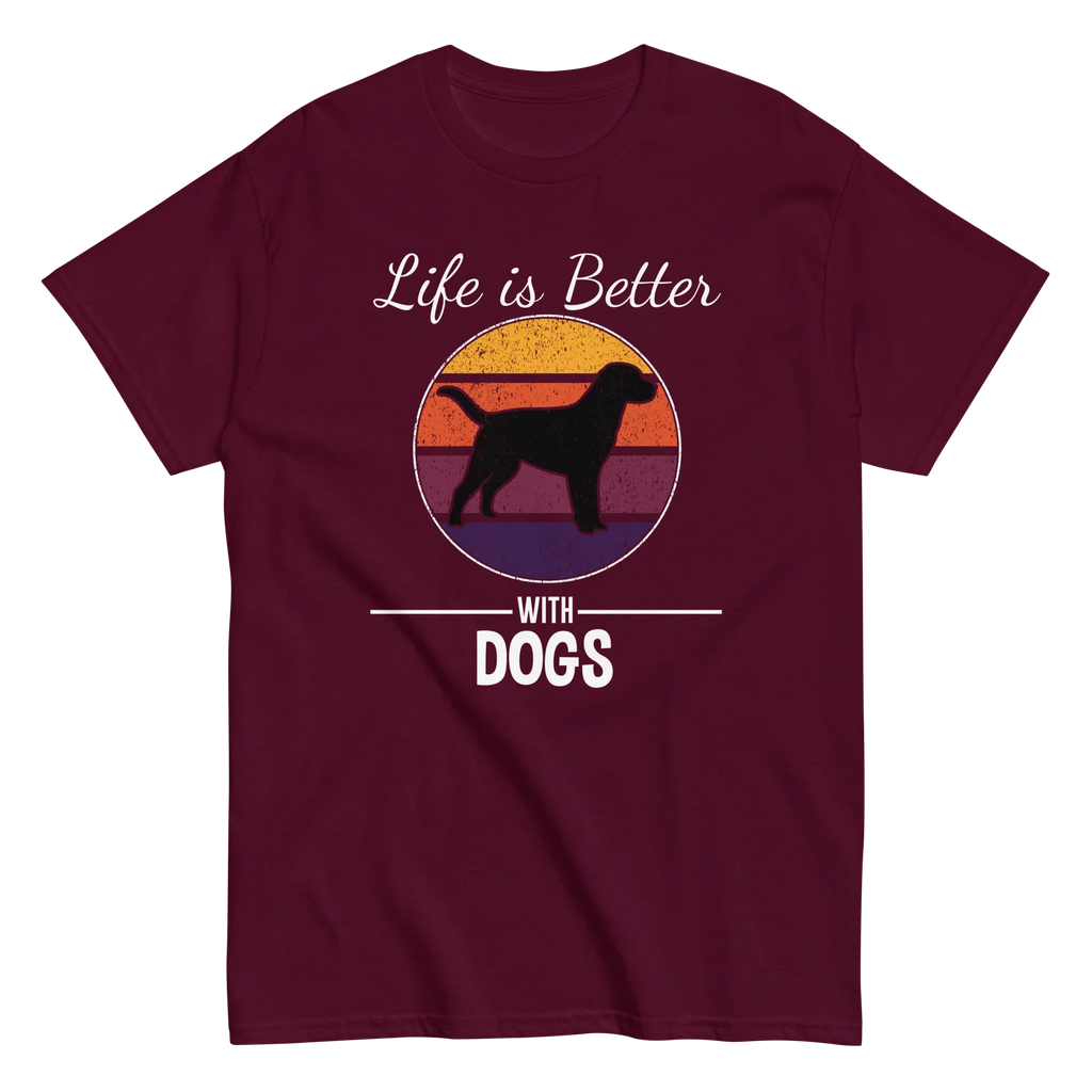 BETTER WITH DOGS unisex t-shirt - - Dogs t-shirt - Printoo Shop