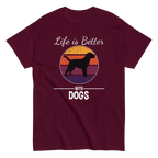 BETTER WITH DOGS unisex t-shirt - - Dogs t-shirt - Printoo Shop