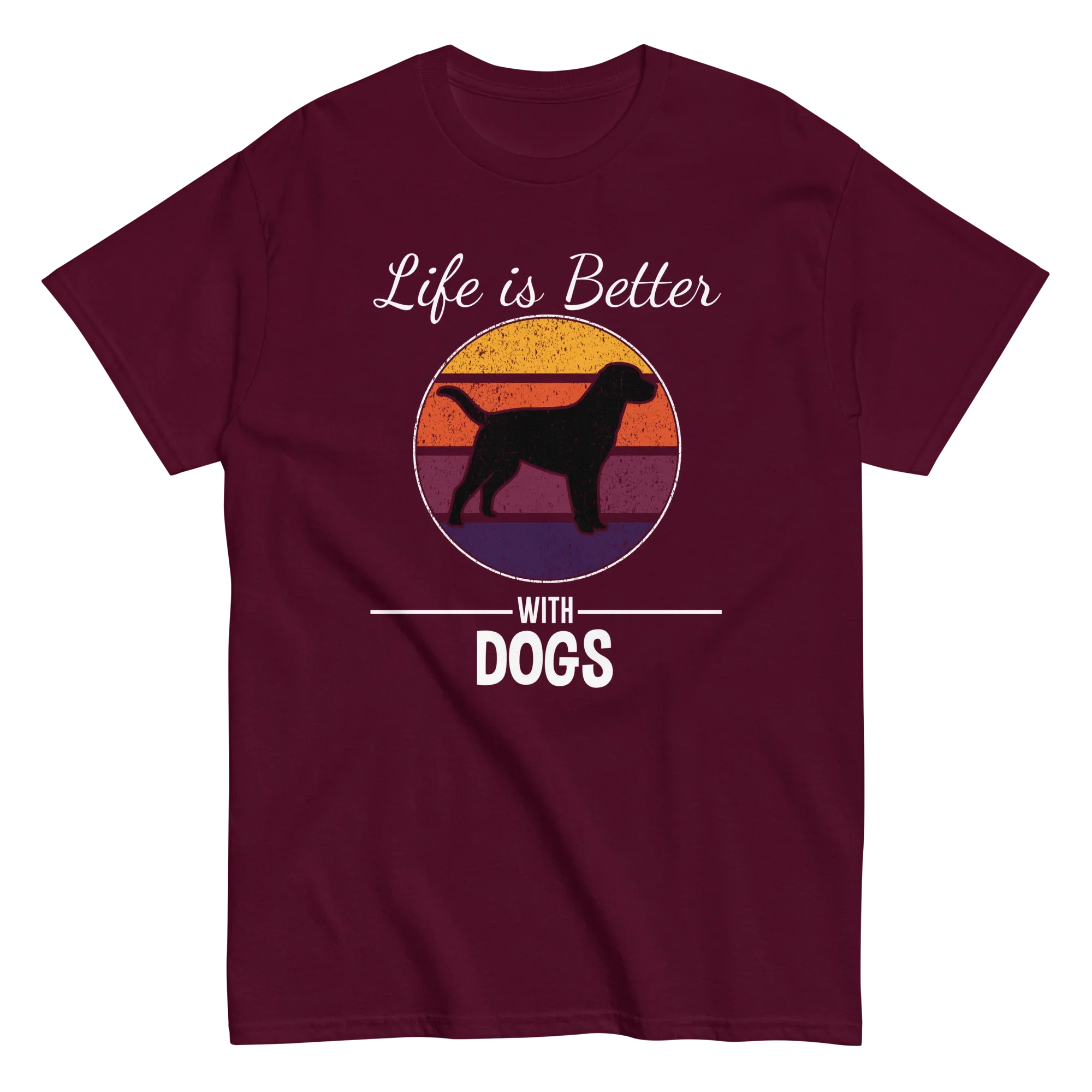 BETTER WITH DOGS unisex t-shirt - - Dogs t-shirt - Printoo Shop