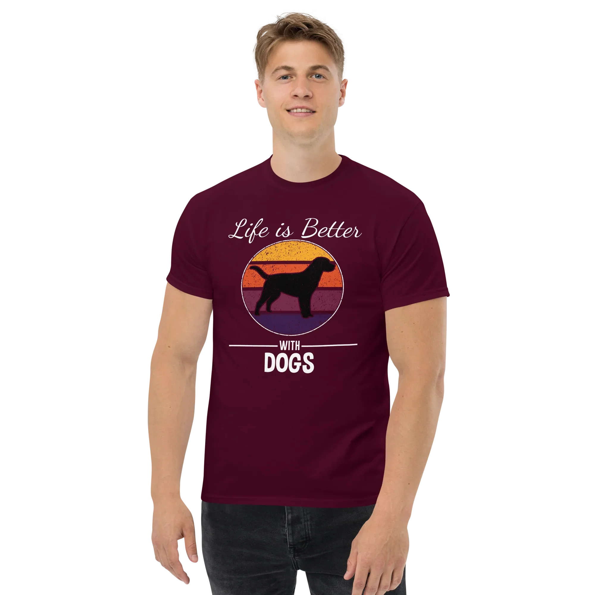 BETTER WITH DOGS unisex t-shirt - - Dogs t-shirt - Printoo Shop