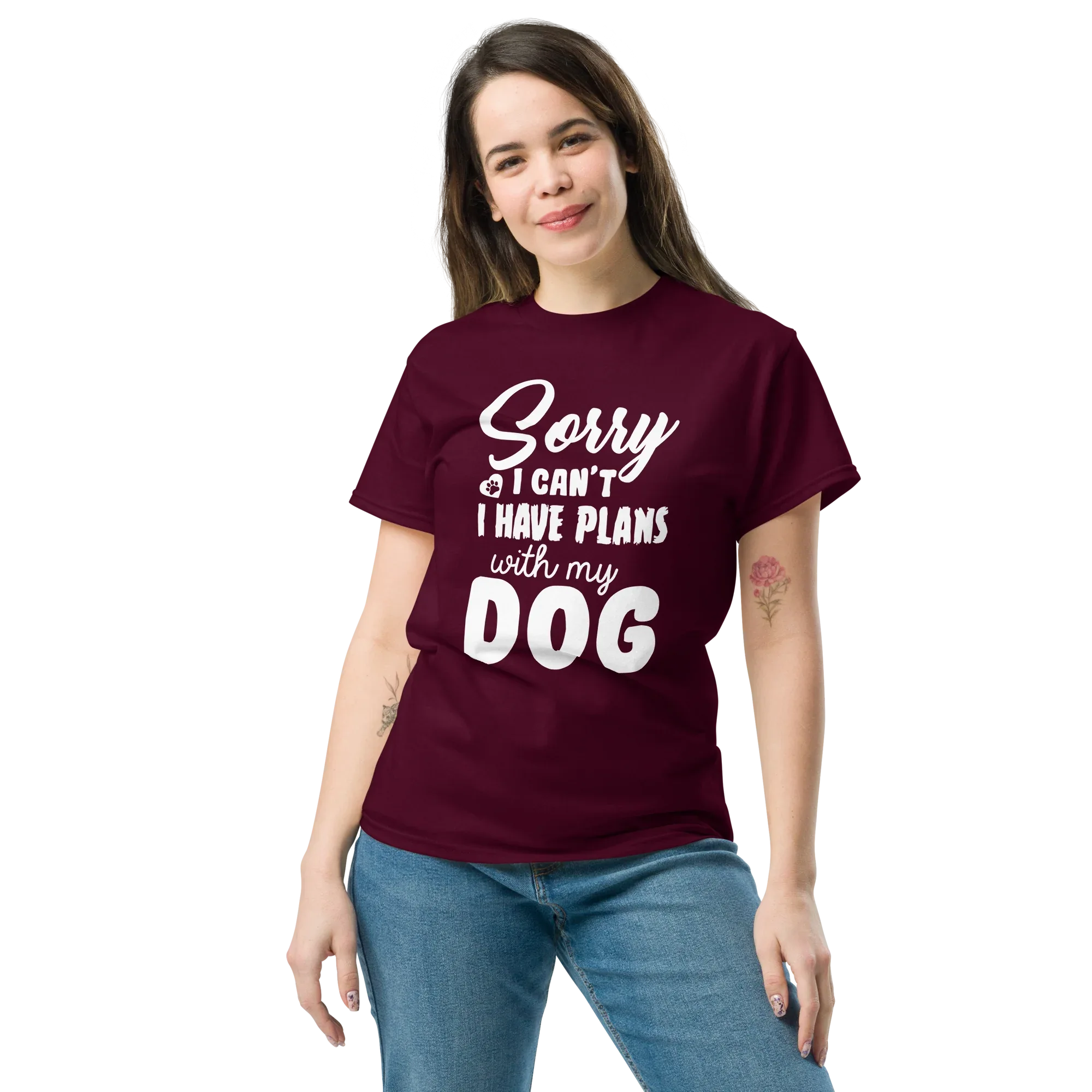WITH MY DOG unisex t-shirt - - Dogs t-shirt - Printoo Shop