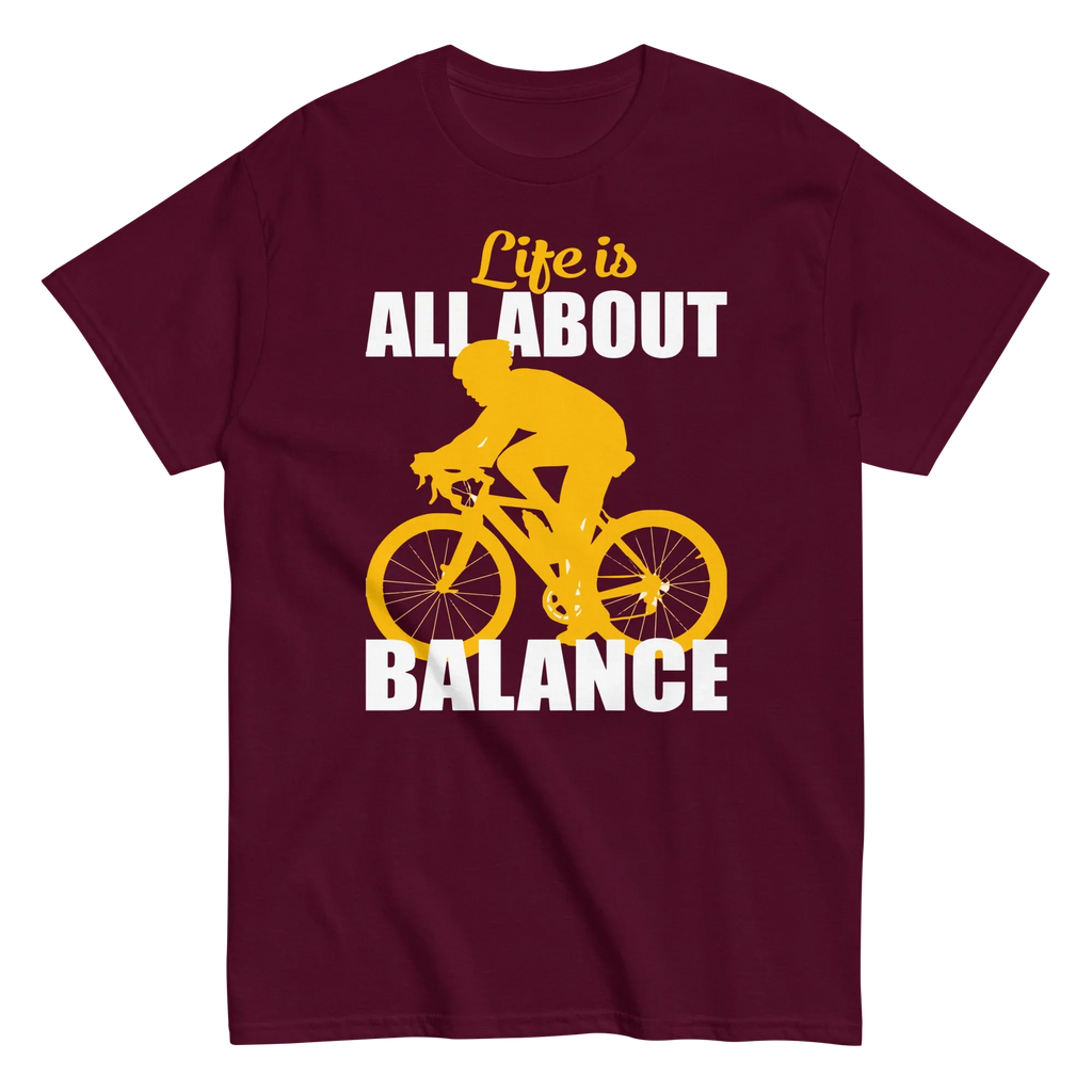 BALANCED LIFE unisex t-shirt - Printoo Shop - - bicycle, t-shirt, unisex, Unisex Classic Tee | Gildan 5000